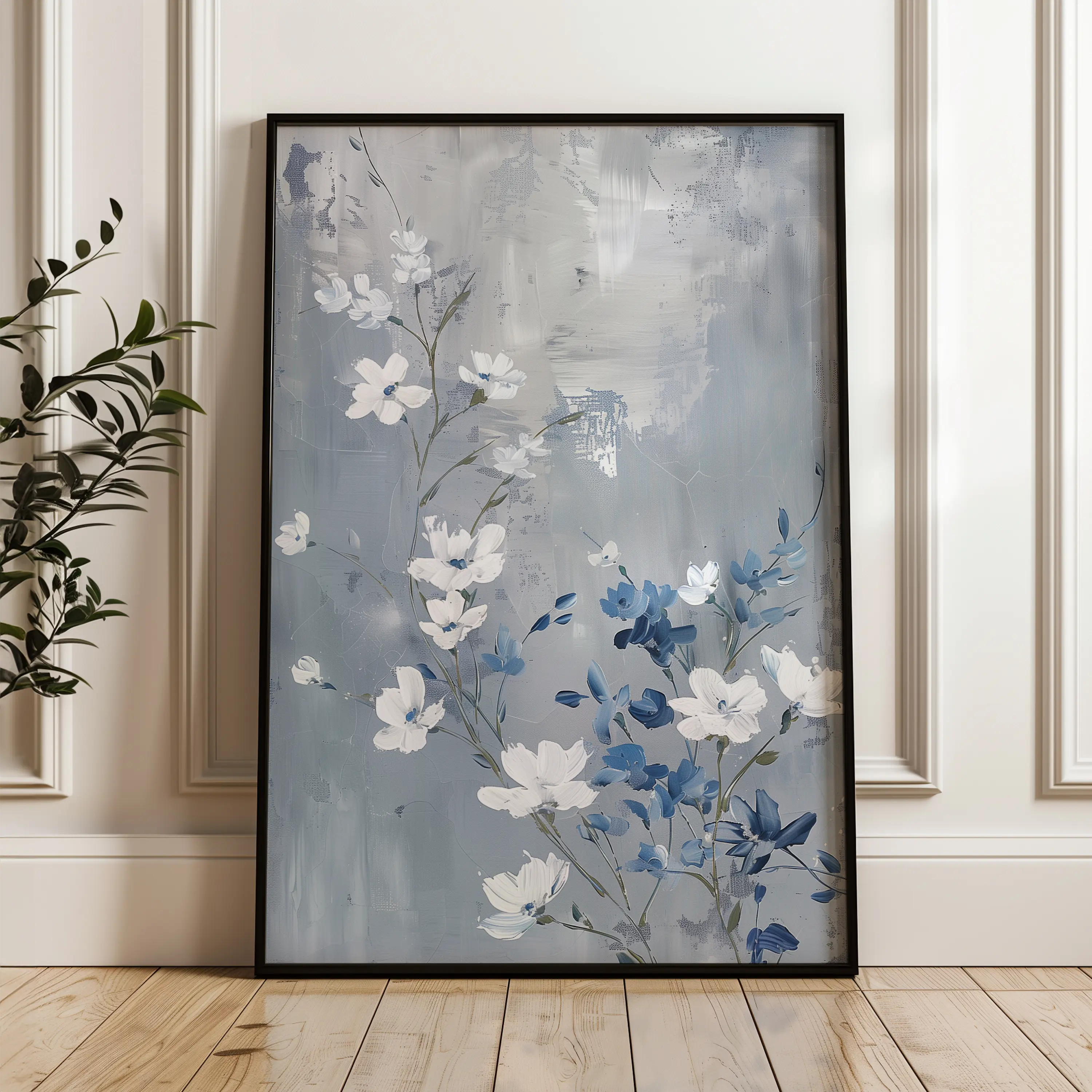 Floral Canvas Wall Art WAD812-F 90 x 60 cm / Stretched on hidden frame