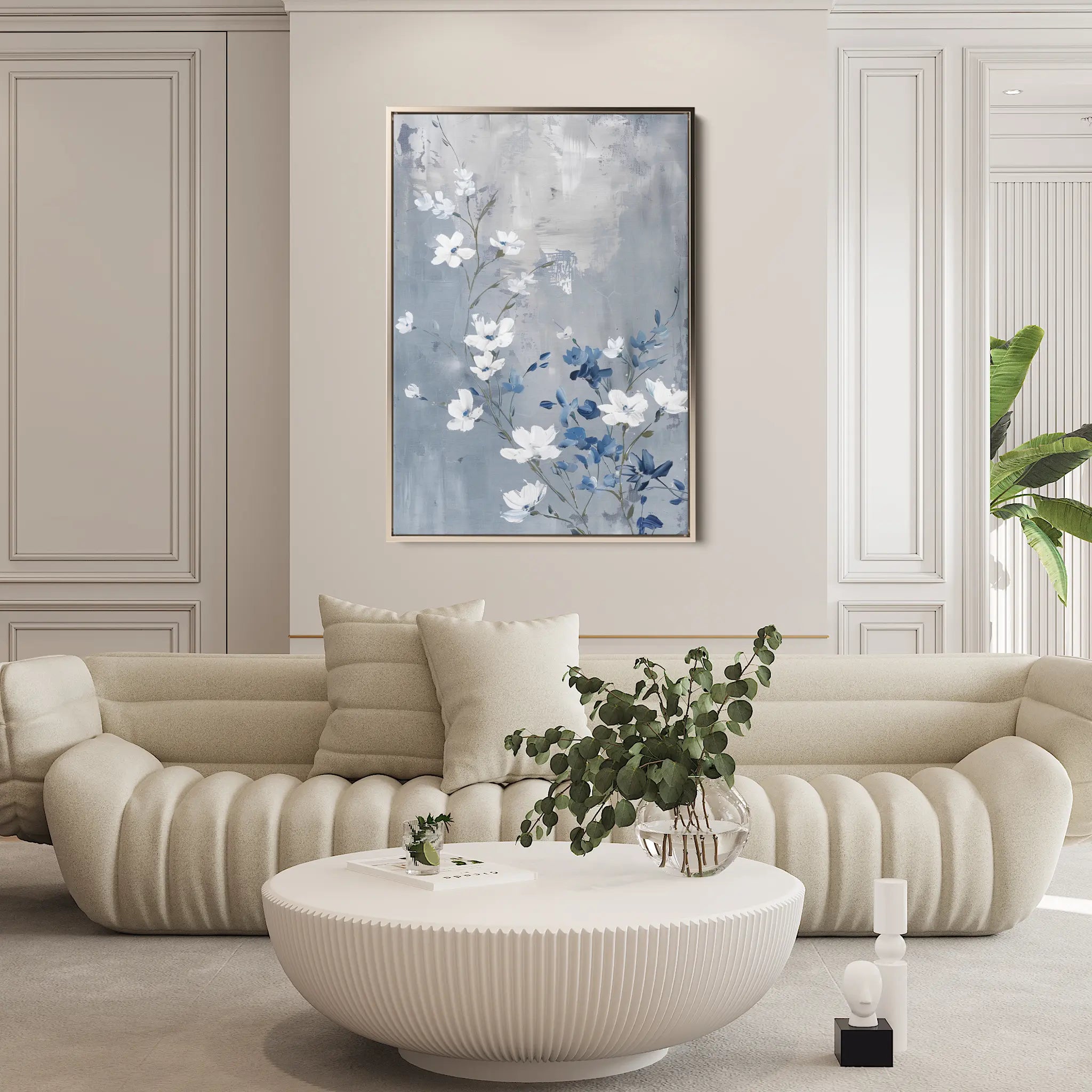 Floral Canvas Wall Art WAD812-F 90 x 60 cm / Stretched on hidden frame