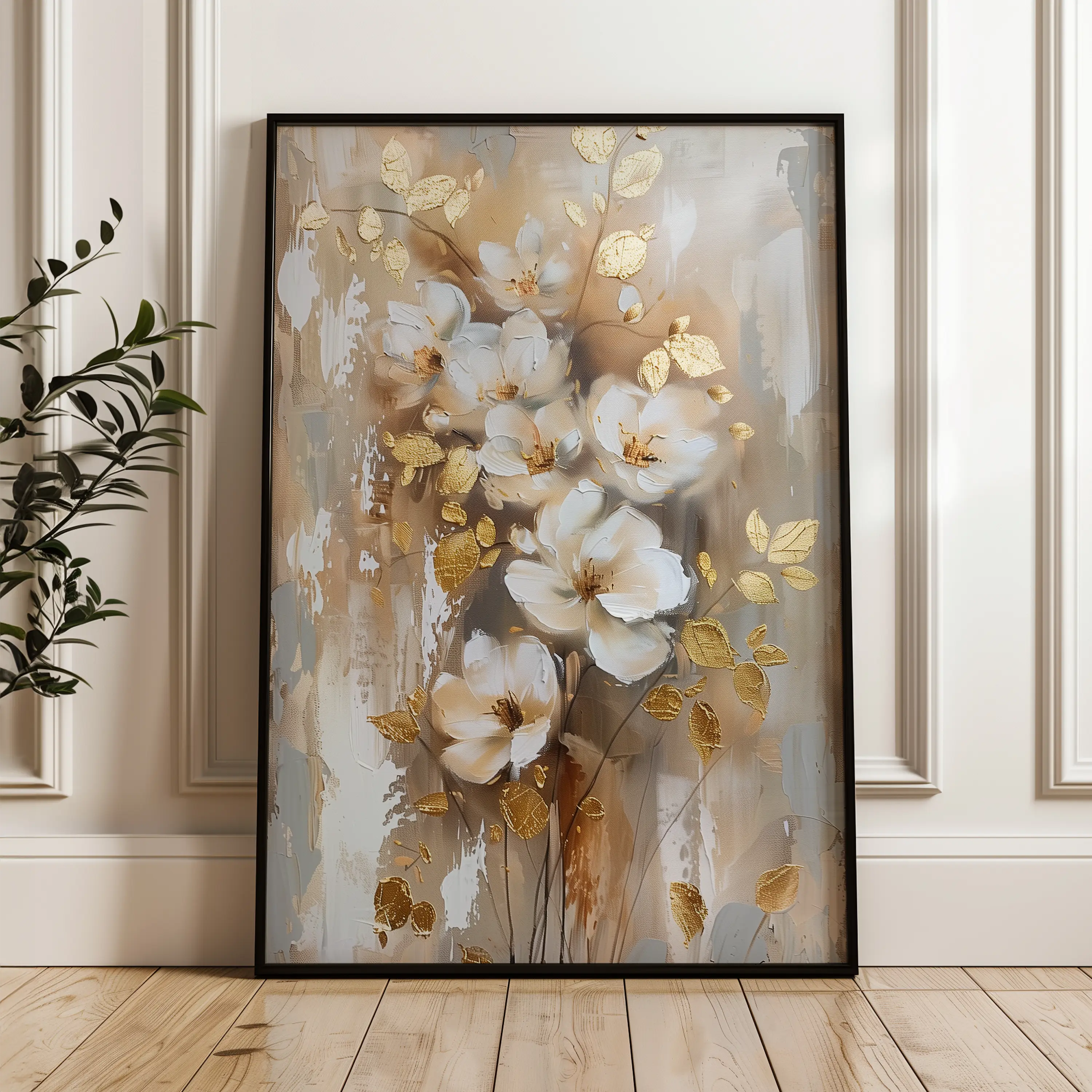 Floral Canvas Wall Art WAD813-F 90 x 60 cm / Stretched on hidden frame