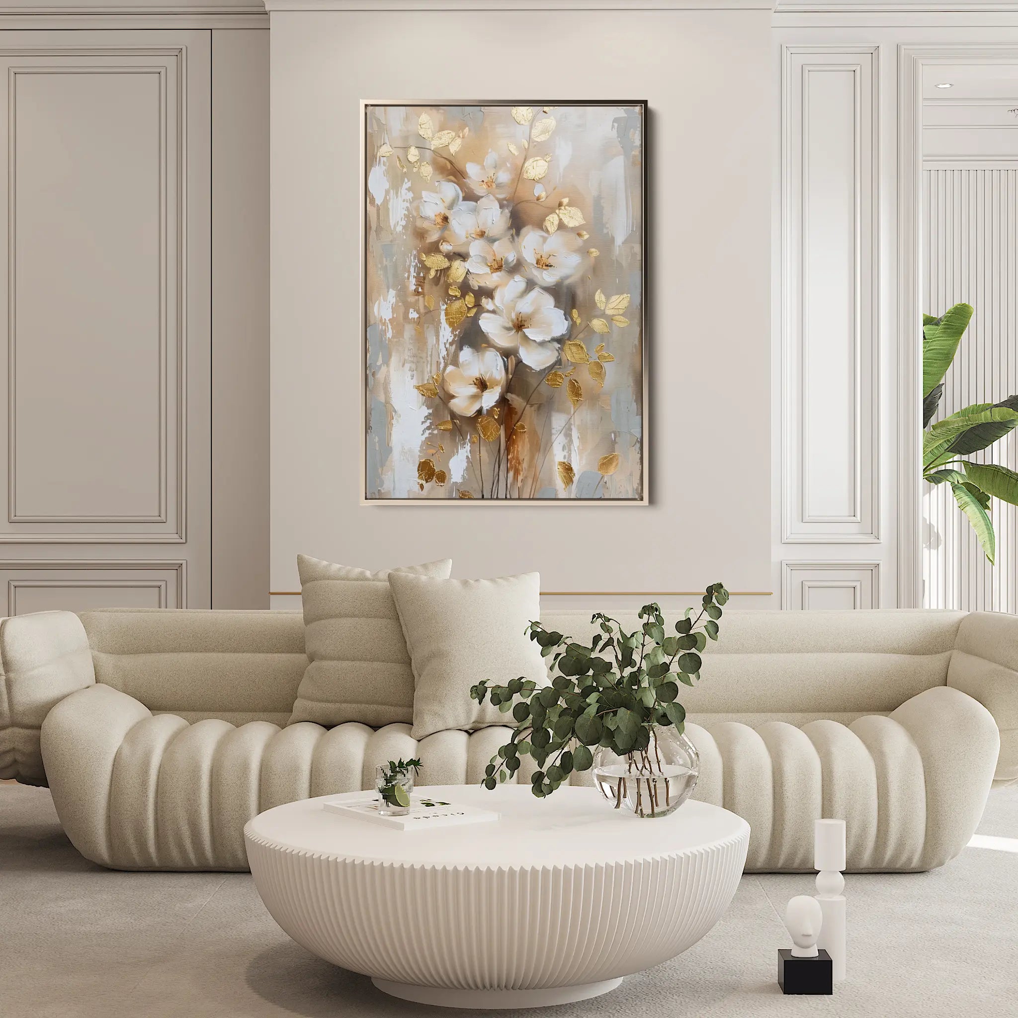 Floral Canvas Wall Art WAD813-F 90 x 60 cm / Stretched on hidden frame