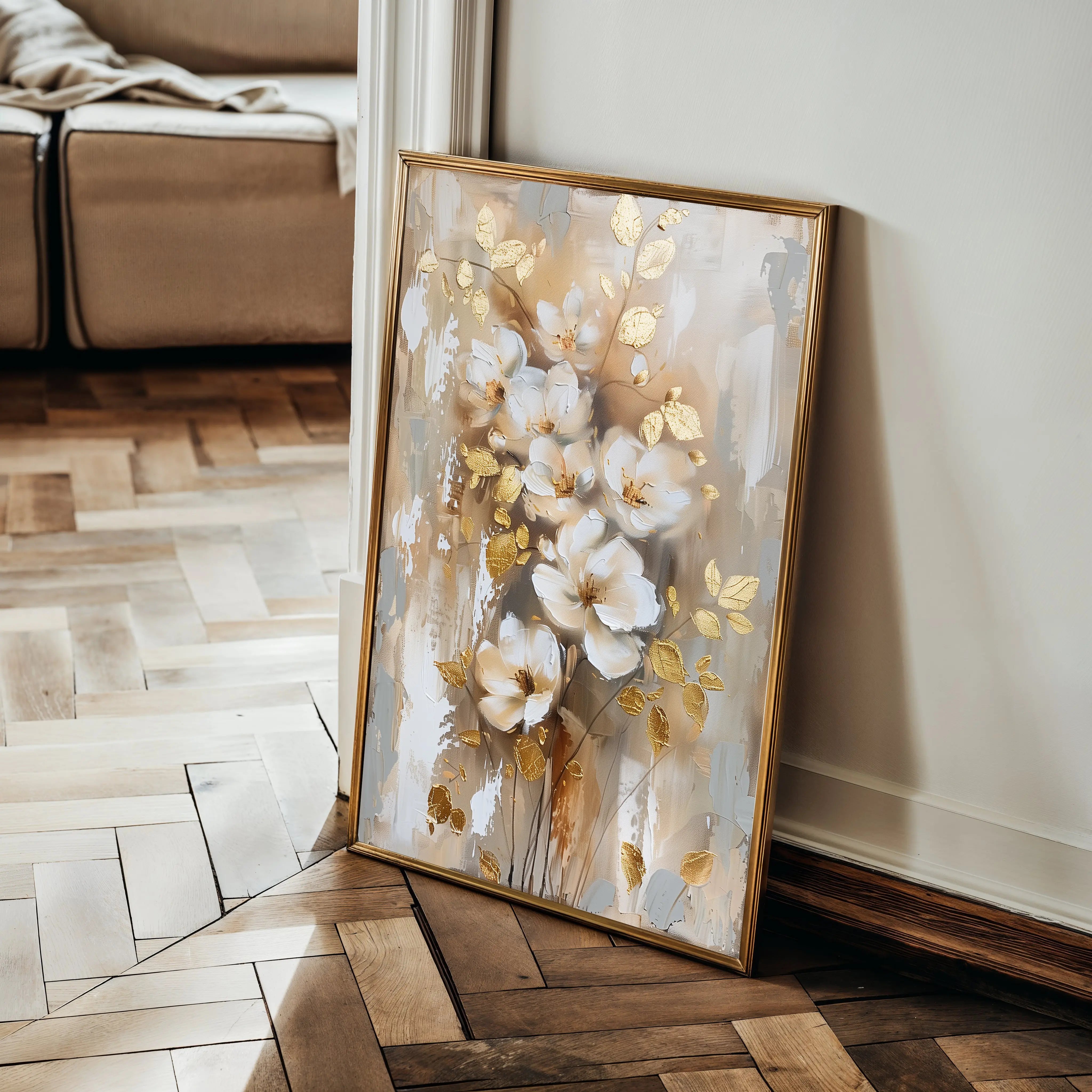 Floral Canvas Wall Art WAD813-F 90 x 60 cm / Stretched on hidden frame