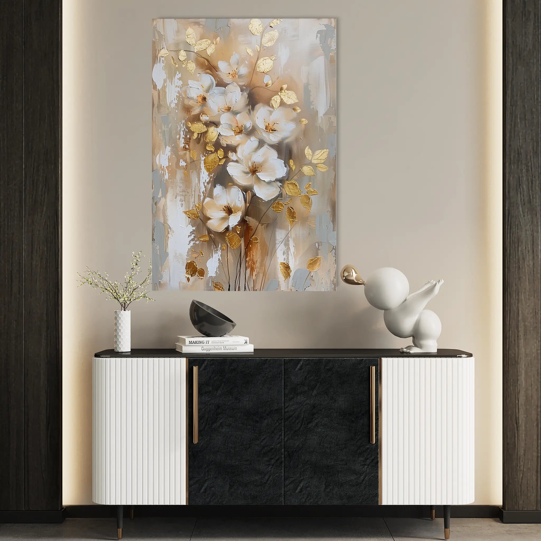 Floral Canvas Wall Art WAD813-F 90 x 60 cm / Stretched on hidden frame