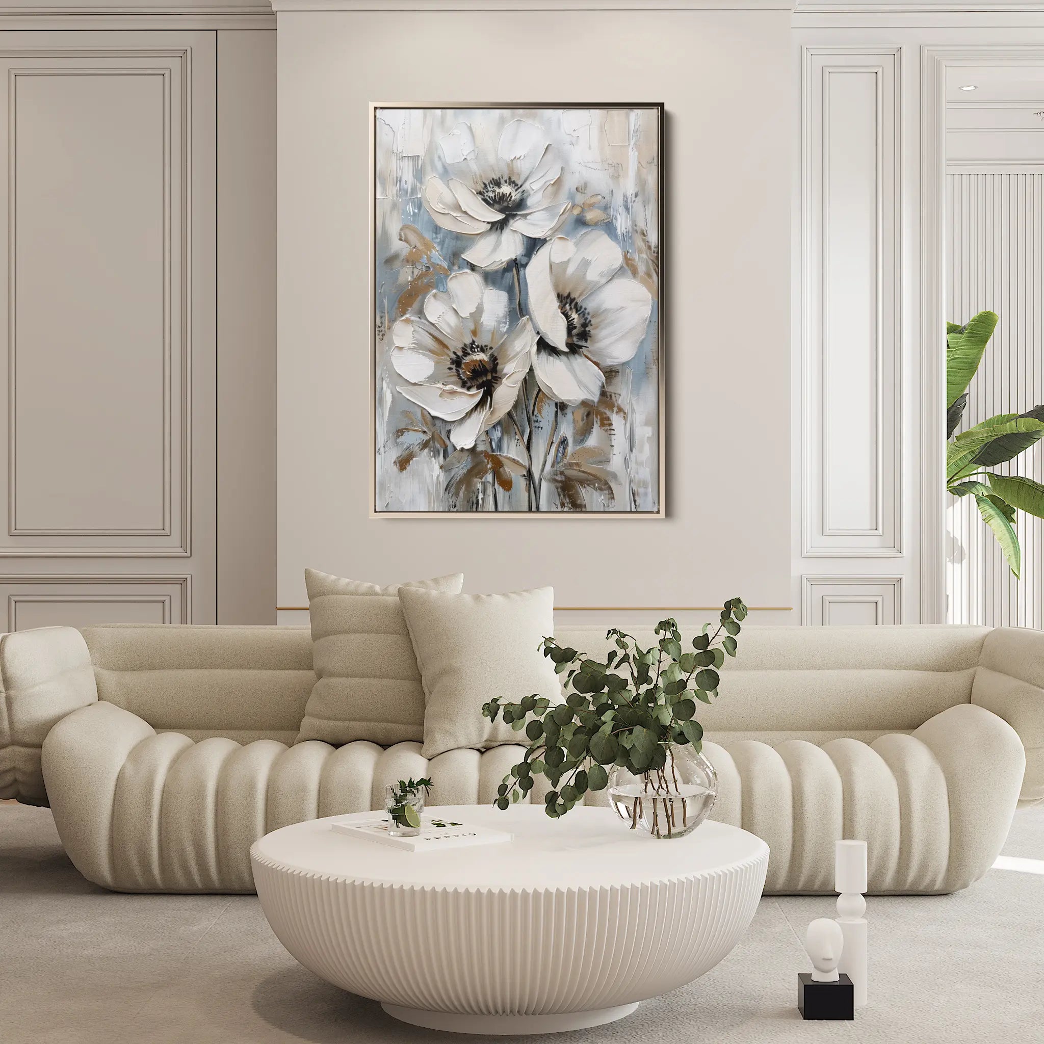 Floral Canvas Wall Art WAD814-F 90 x 60 cm / Stretched on hidden frame