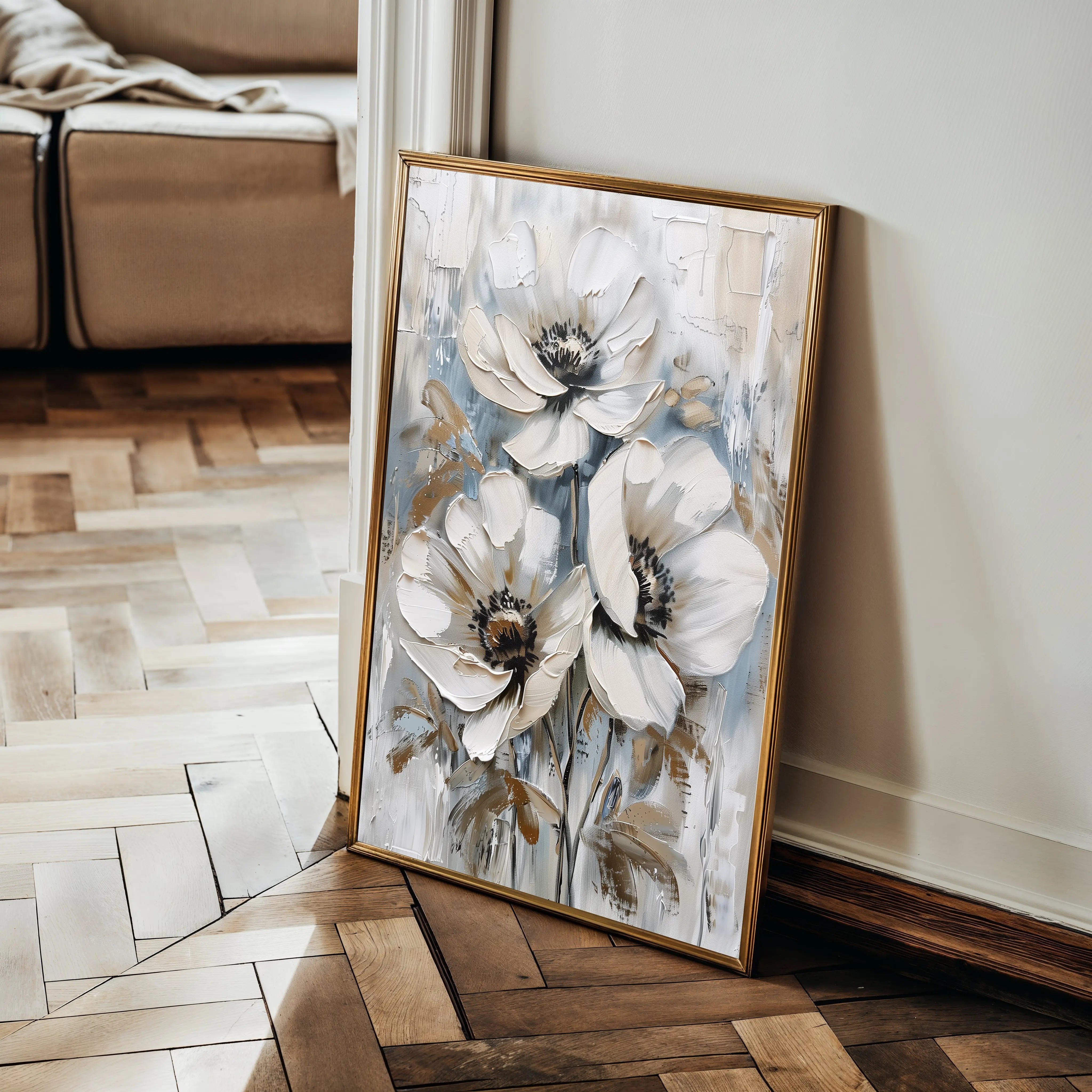 Floral Canvas Wall Art WAD814-F 90 x 60 cm / Stretched on hidden frame