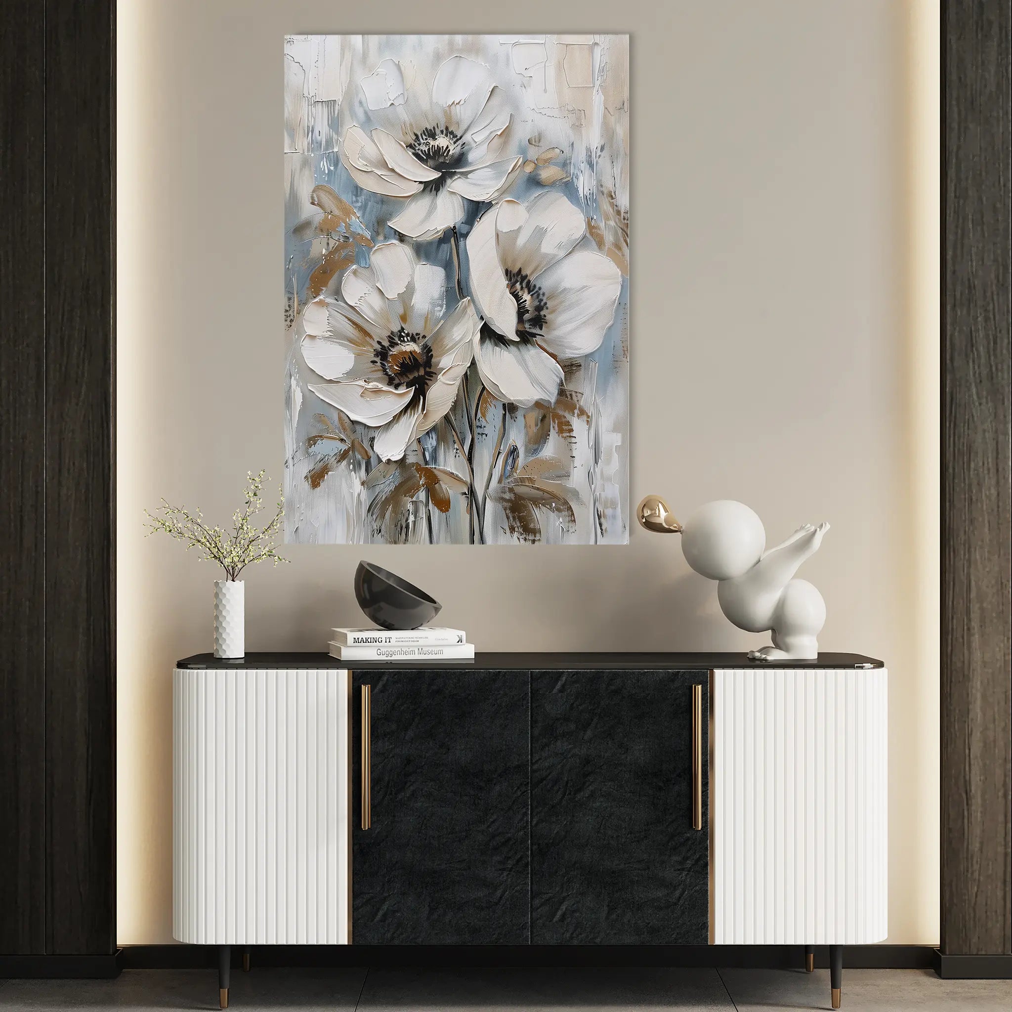 Floral Canvas Wall Art WAD814-F 90 x 60 cm / Stretched on hidden frame