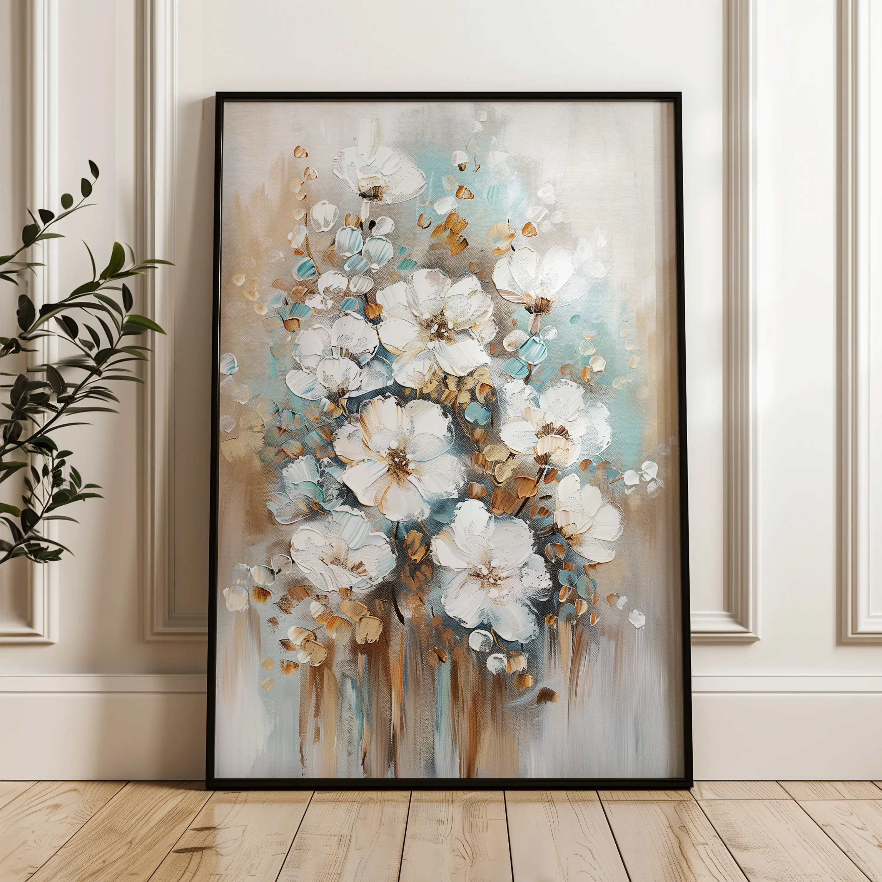 Floral Canvas Wall Art WAD815-F 90 x 60 cm / Stretched on hidden frame