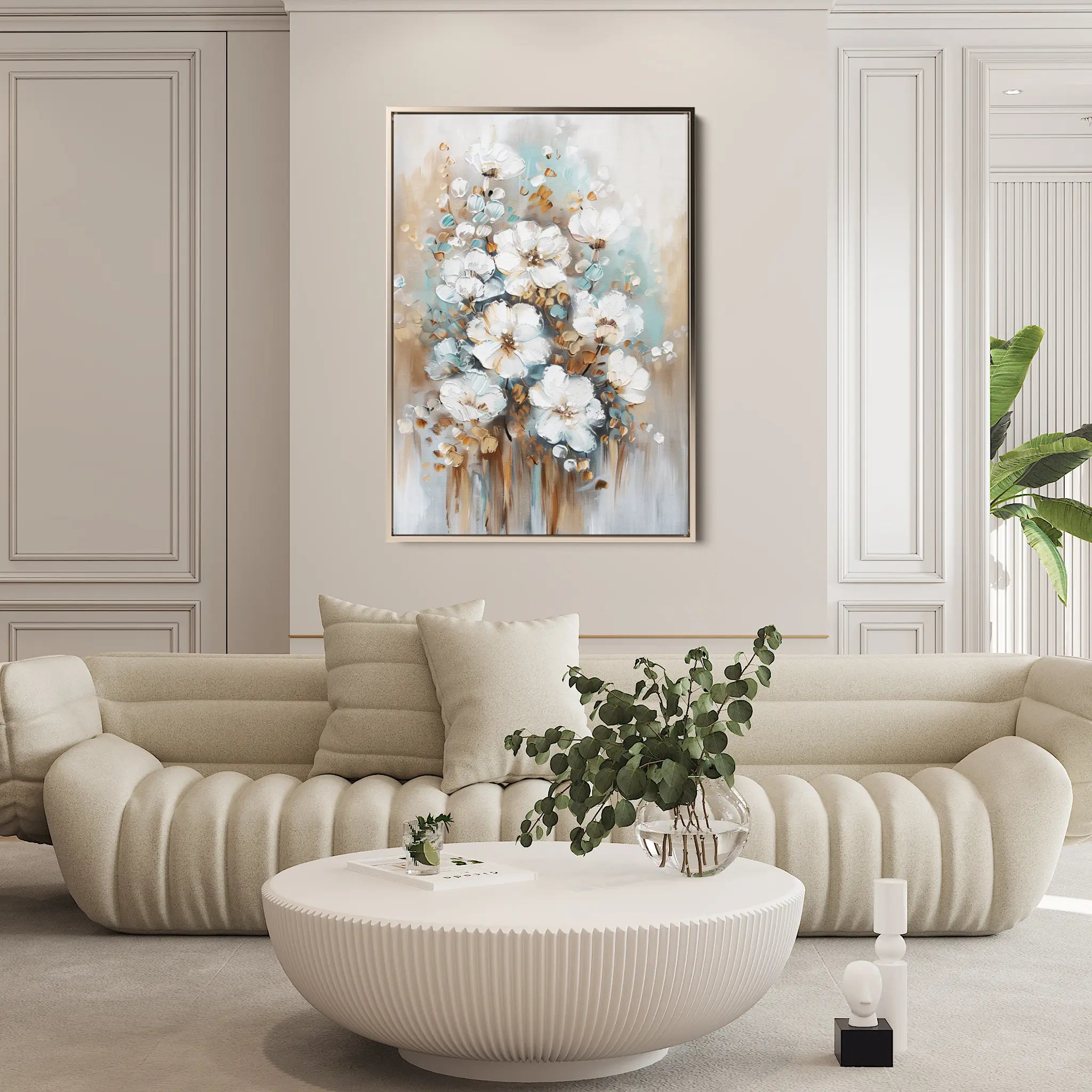 Floral Canvas Wall Art WAD815-F 90 x 60 cm / Stretched on hidden frame