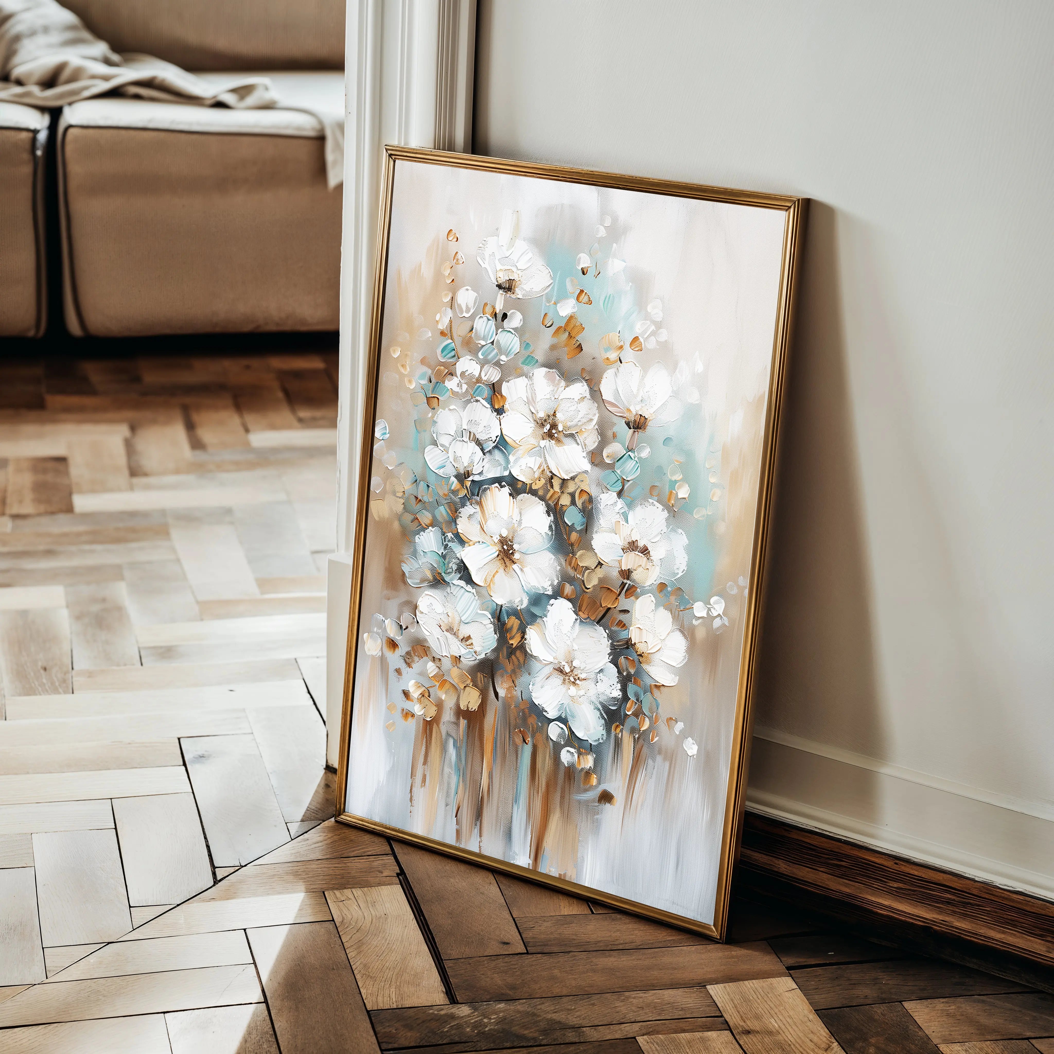 Floral Canvas Wall Art WAD815-F 90 x 60 cm / Stretched on hidden frame