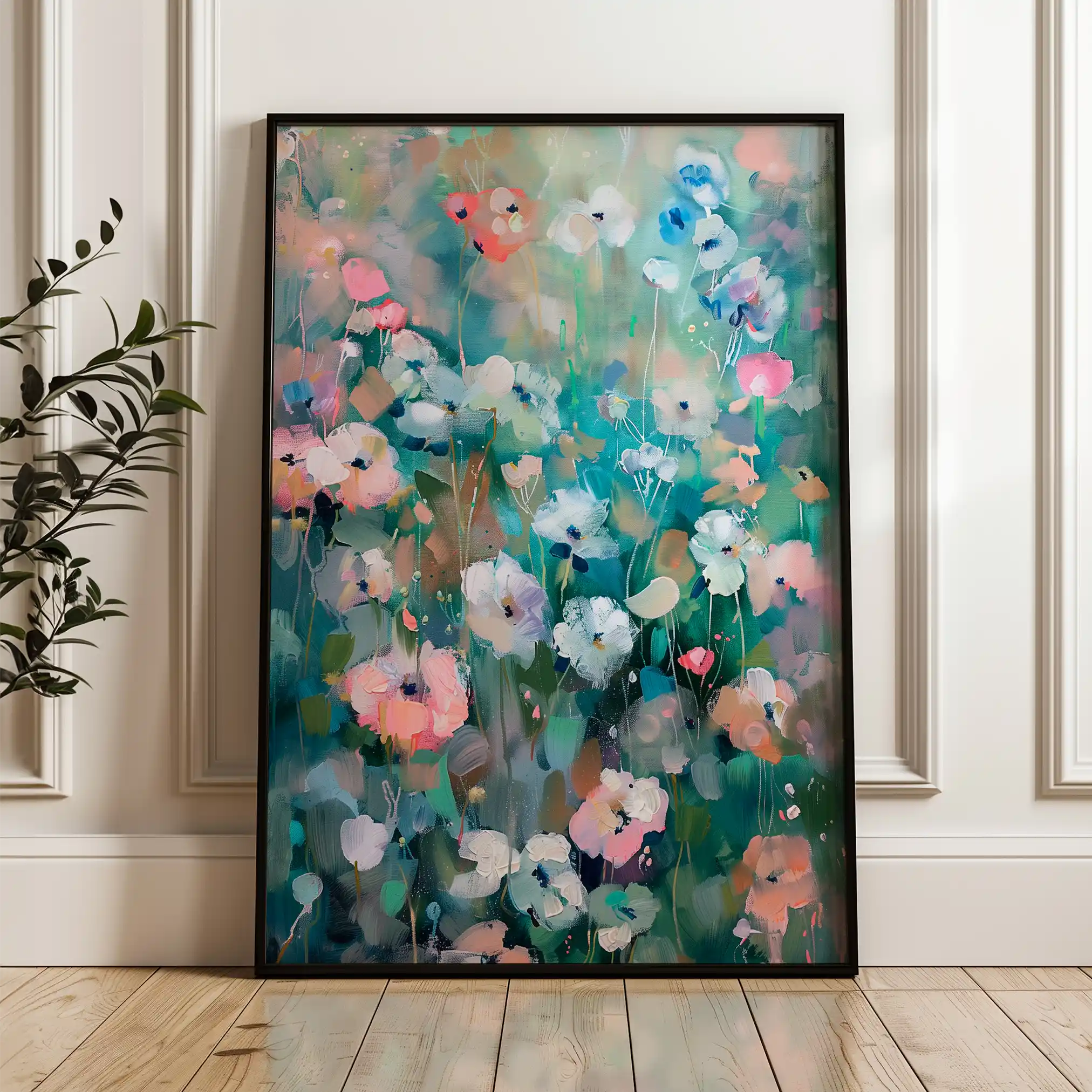 Floral Canvas Wall Art WAD816-F 90 x 60 cm / Stretched on hidden frame