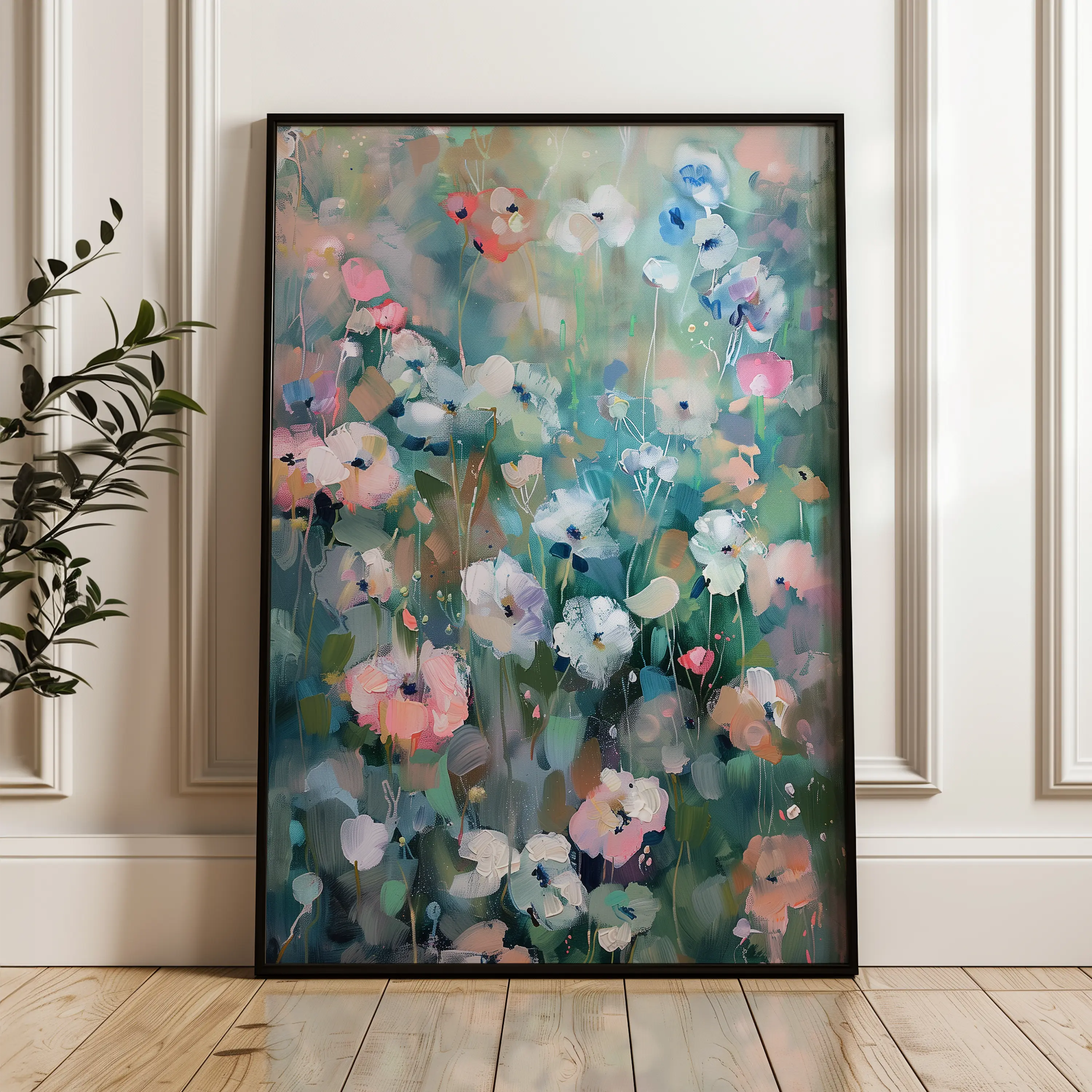 Floral Canvas Wall Art WAD816-F 90 x 60 cm / Stretched on hidden frame