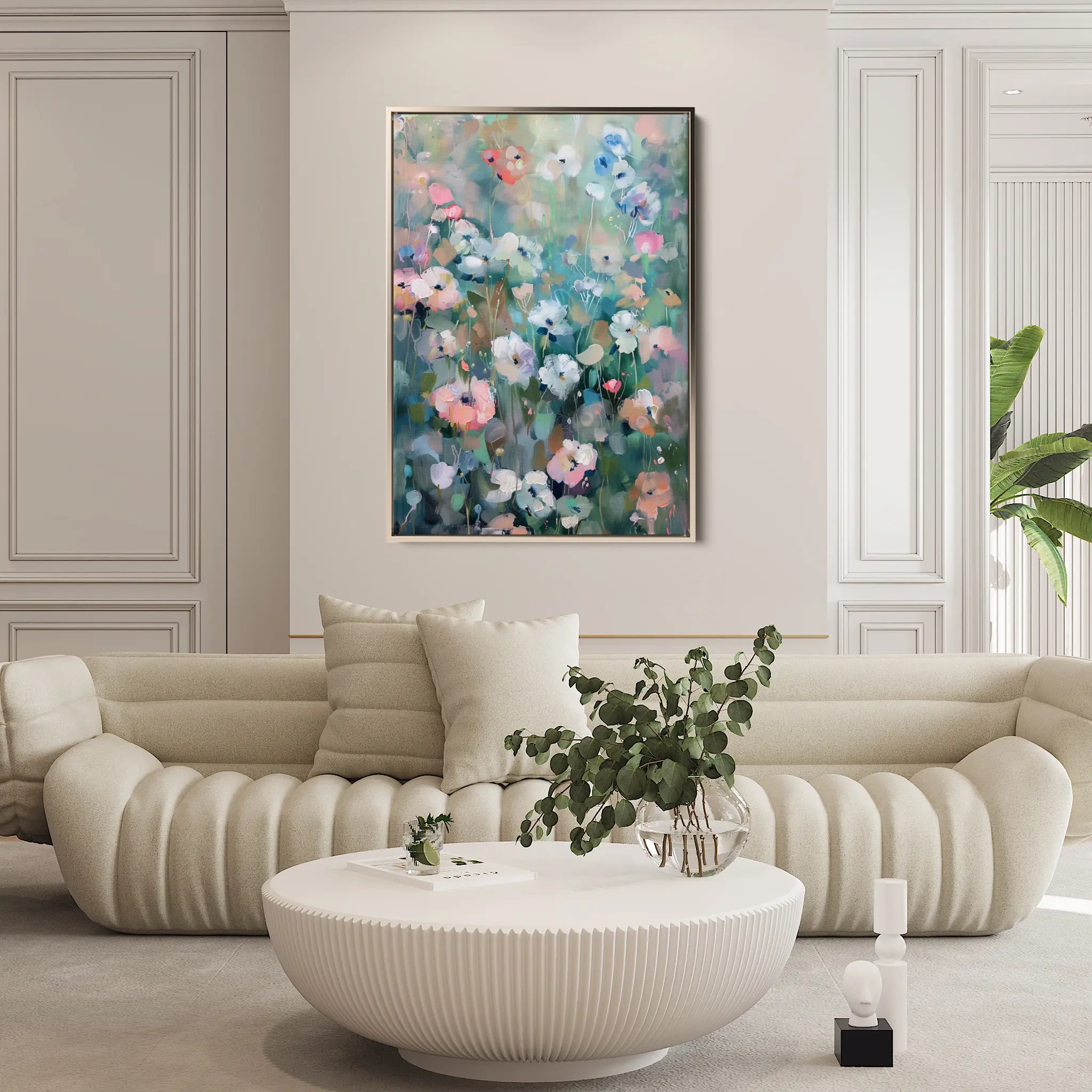 Floral Canvas Wall Art WAD816-F 90 x 60 cm / Stretched on hidden frame