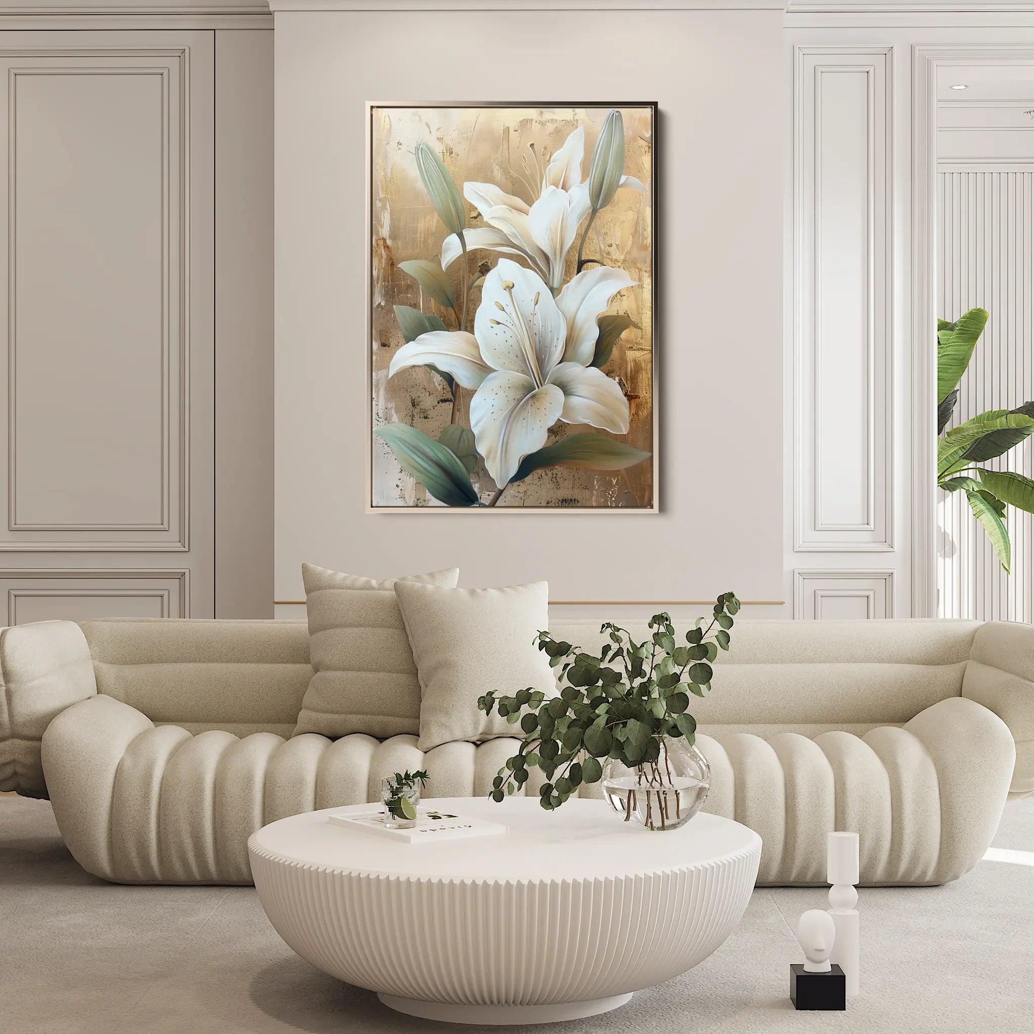 Floral Canvas Wall Art WAD818-F 90 x 60 cm / Stretched on hidden frame