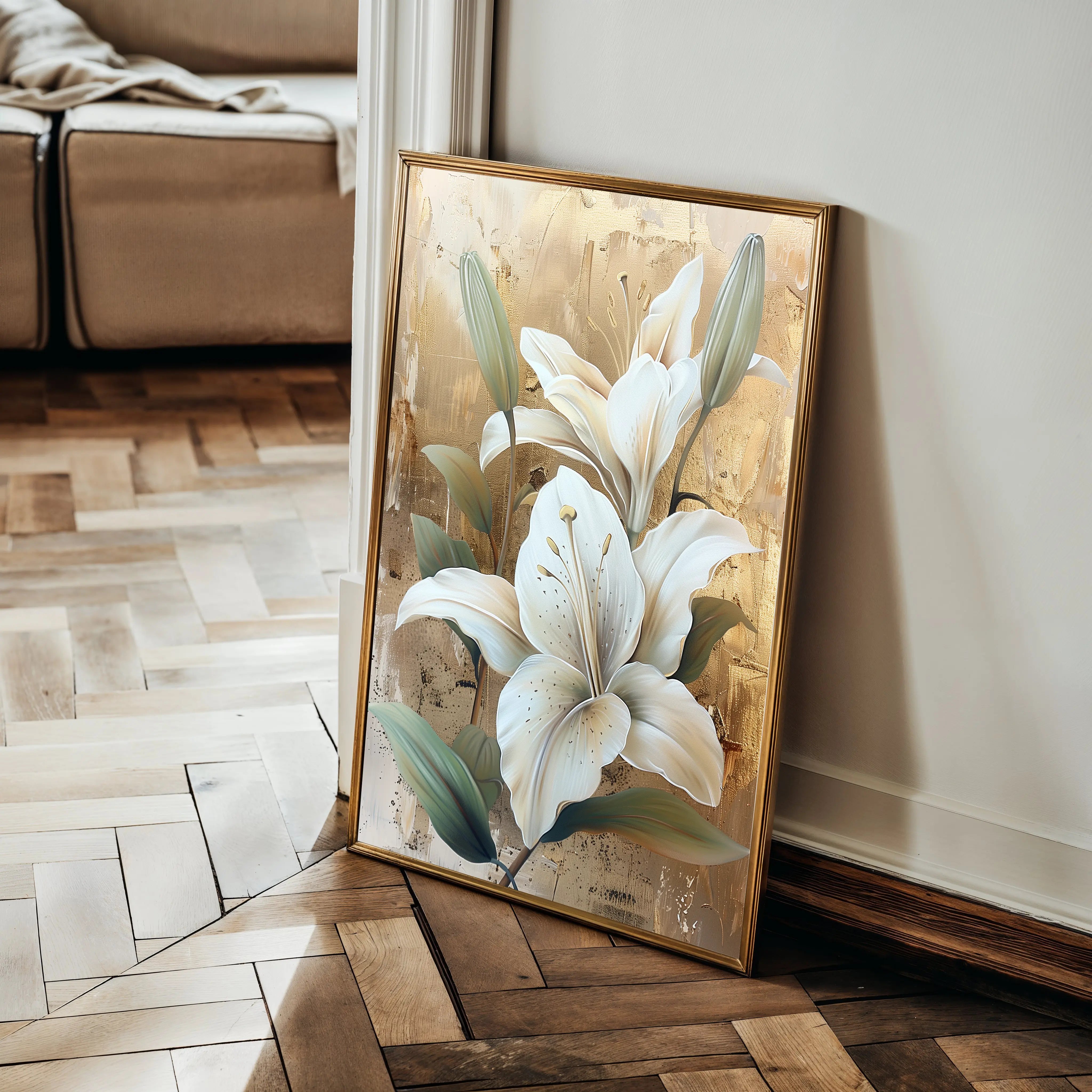 Floral Canvas Wall Art WAD818-F 90 x 60 cm / Stretched on hidden frame