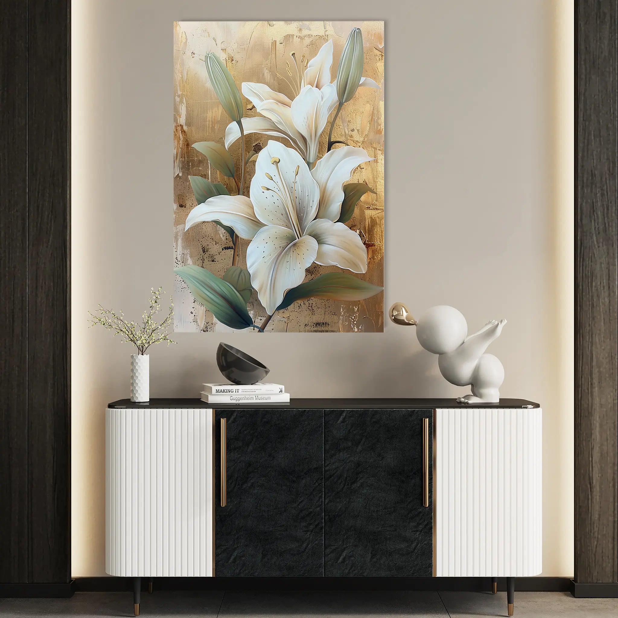 Floral Canvas Wall Art WAD818-F 90 x 60 cm / Stretched on hidden frame