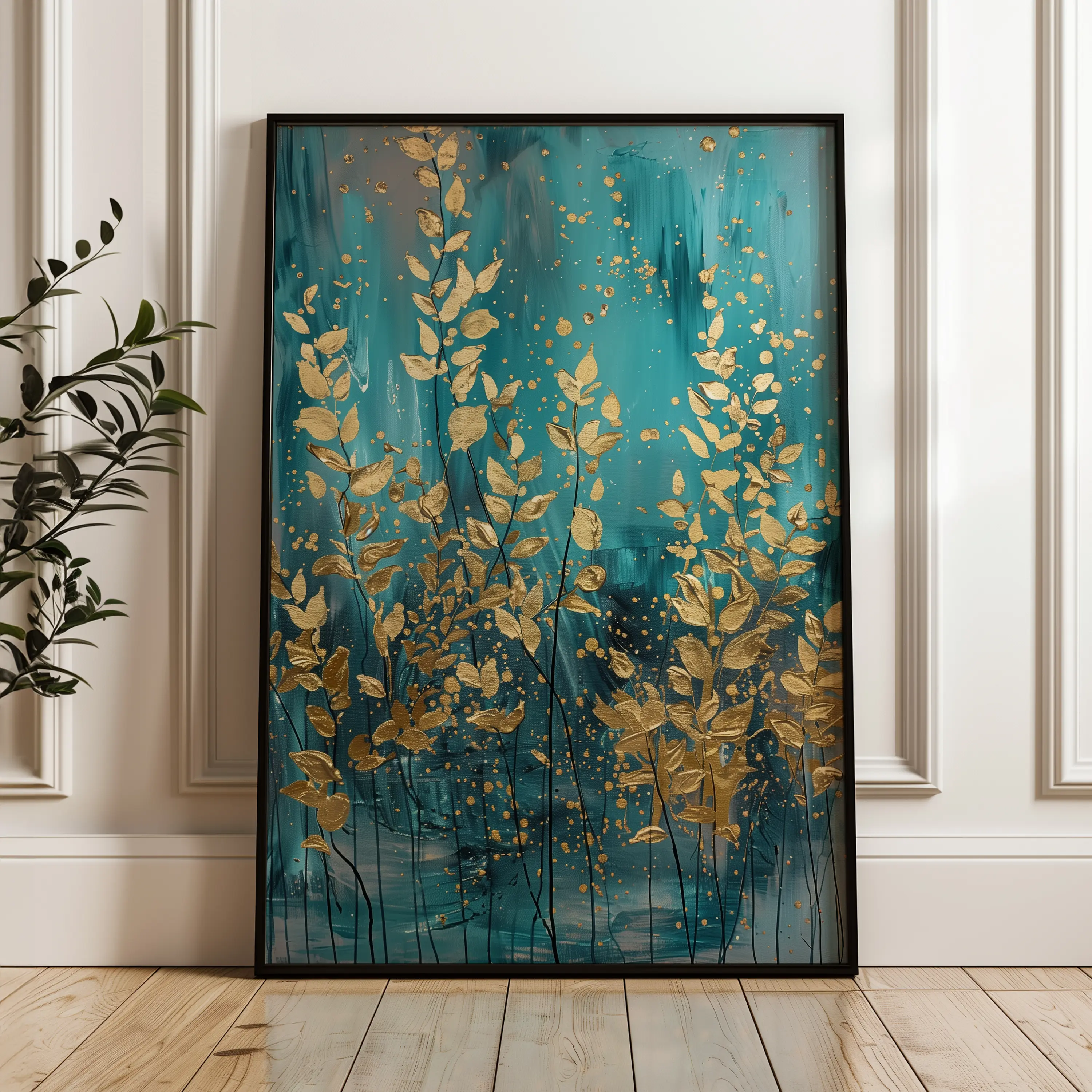 Floral Canvas Wall Art WAD819-F 90 x 60 cm / Stretched on hidden frame