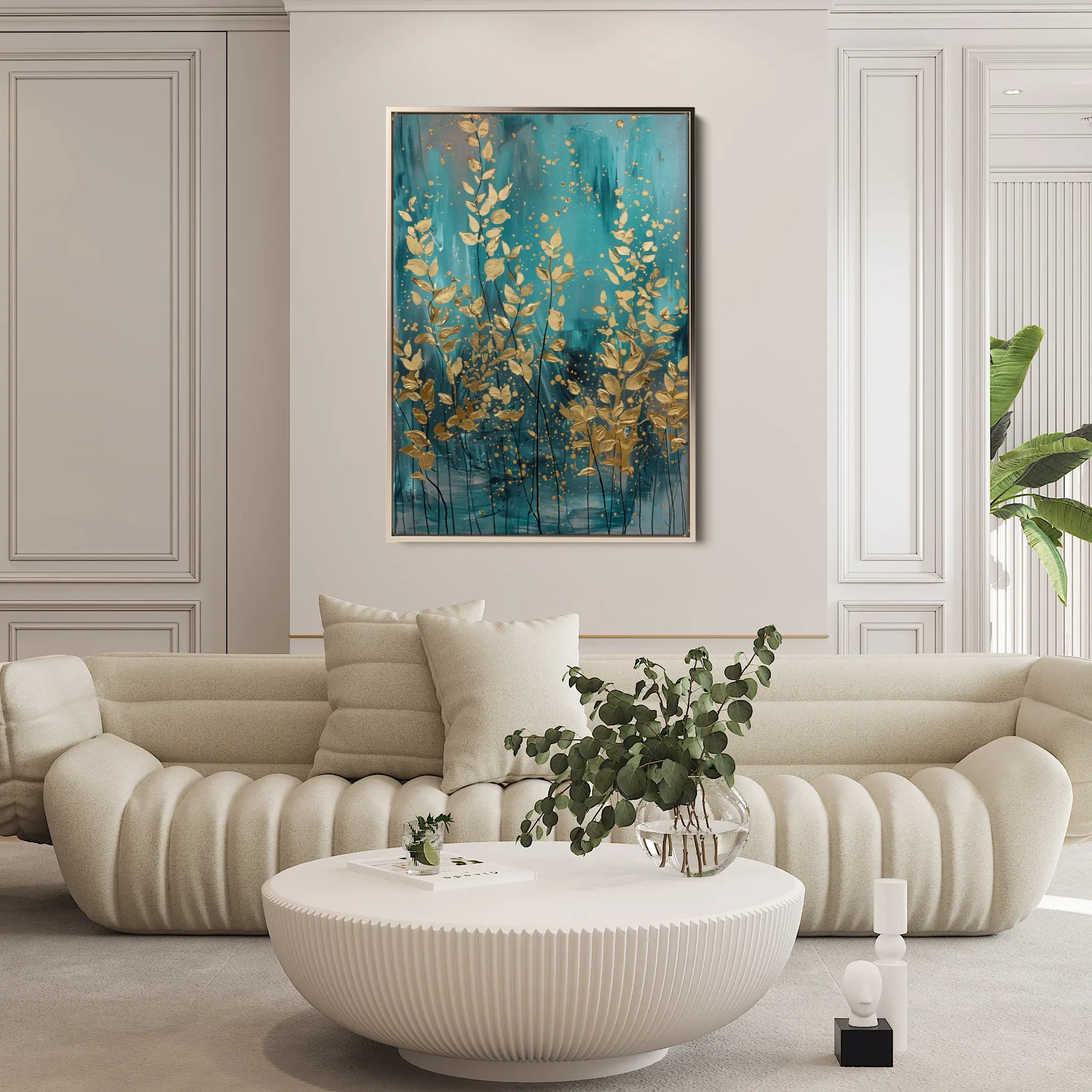 Floral Canvas Wall Art WAD819-F 90 x 60 cm / Stretched on hidden frame