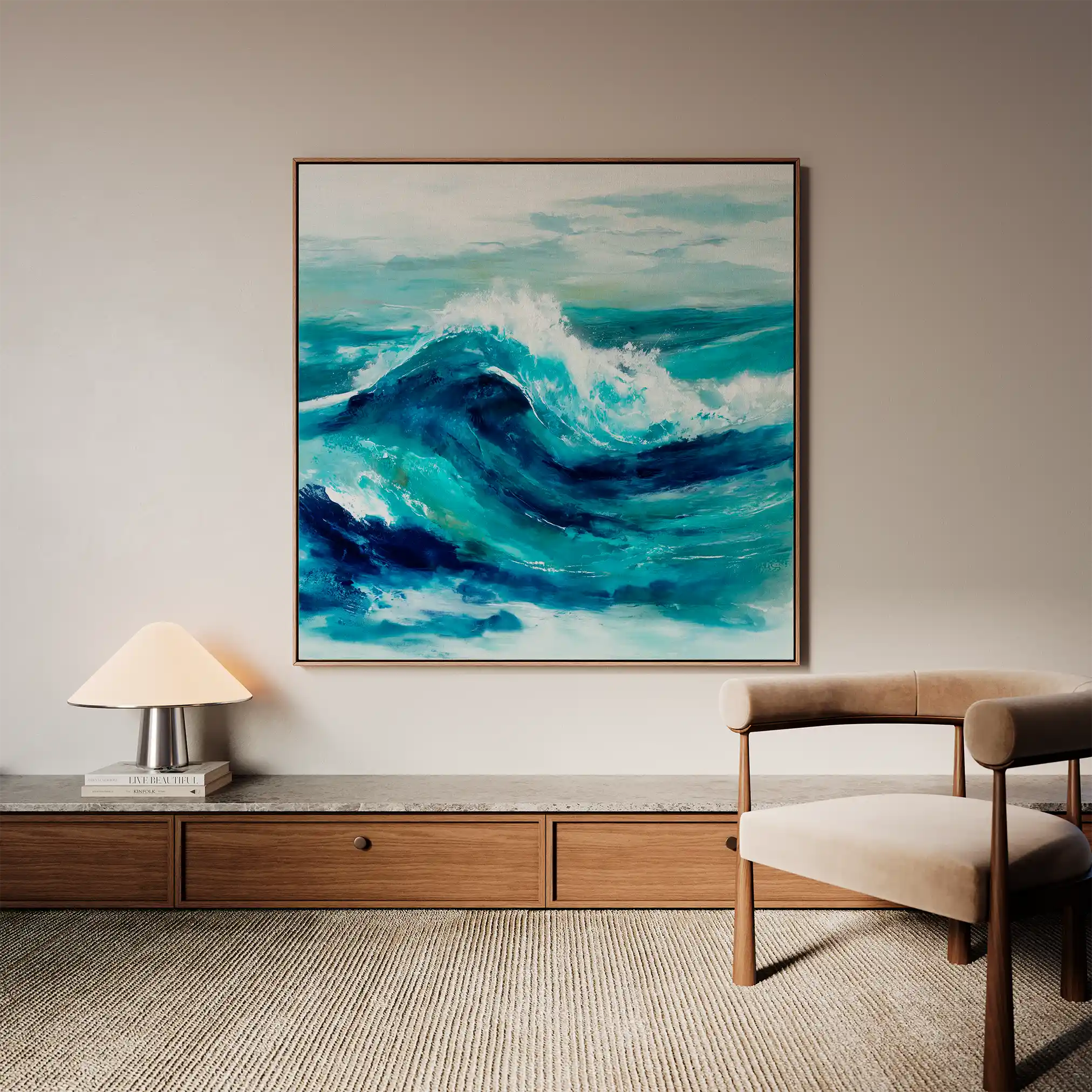 Abstract 820 Canvas Art 60 x 60 cm / Stretched on hidden frame