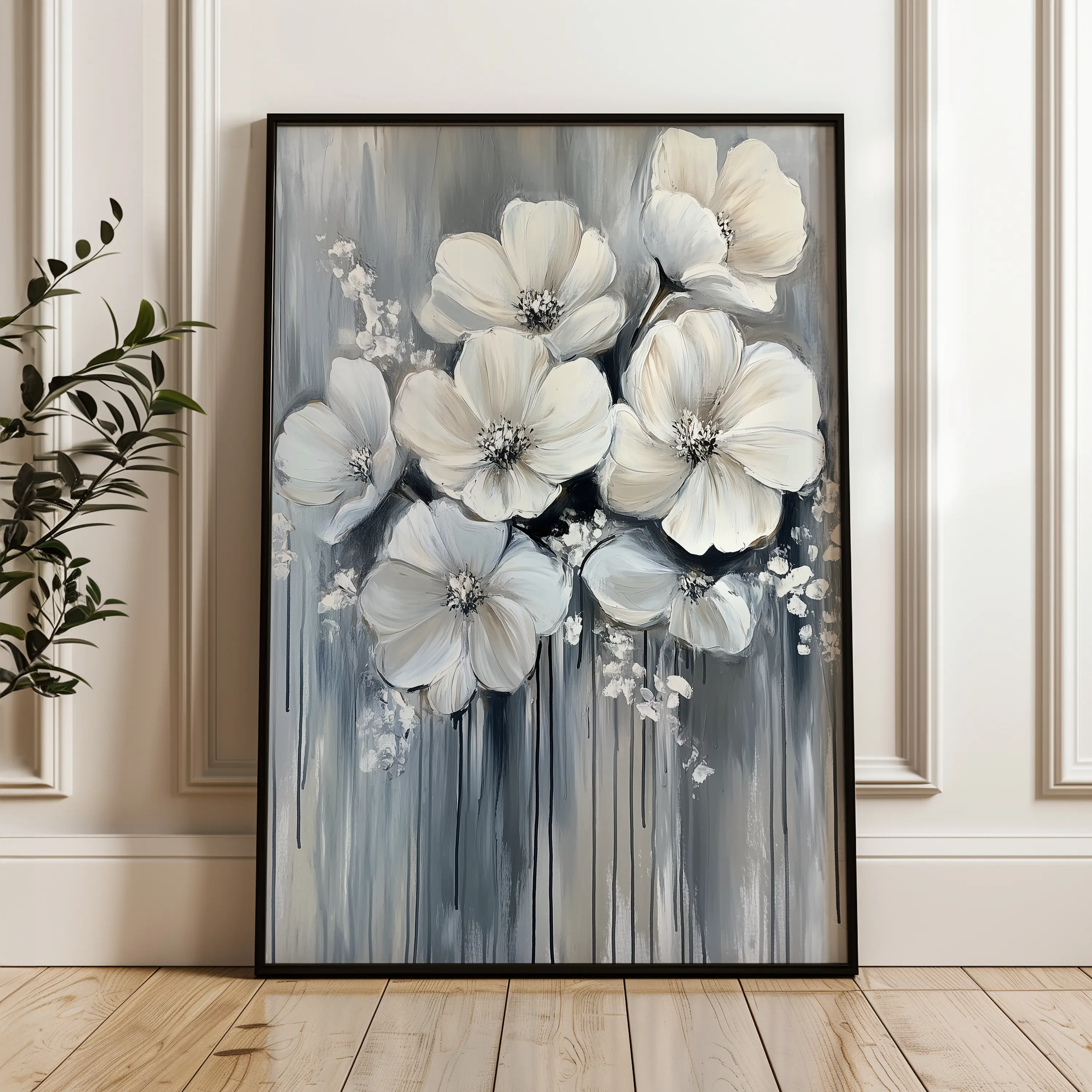 Floral Canvas Wall Art WAD820-F 90 x 60 cm / Stretched on hidden frame