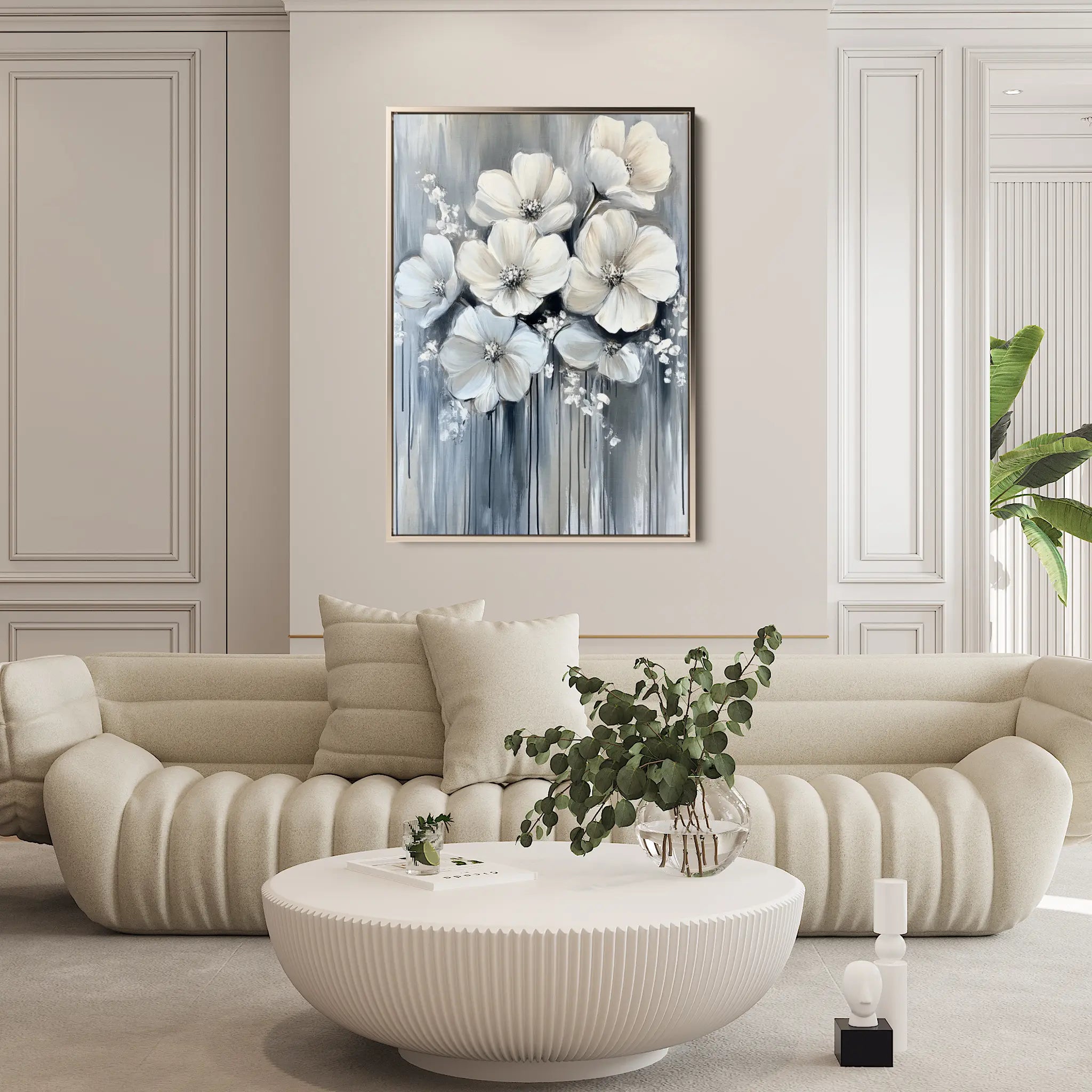 Floral Canvas Wall Art WAD820-F 90 x 60 cm / Stretched on hidden frame