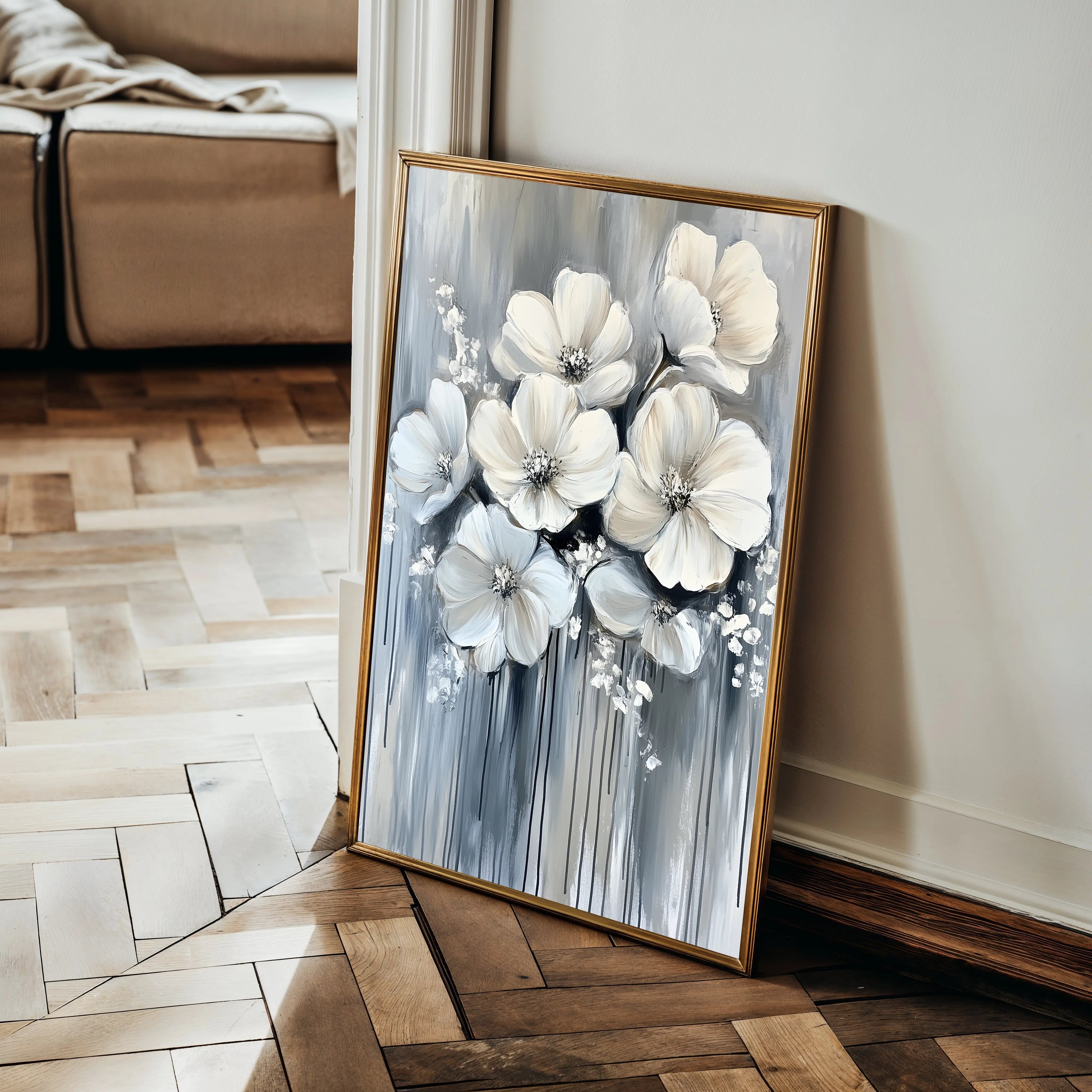 Floral Canvas Wall Art WAD820-F 90 x 60 cm / Stretched on hidden frame