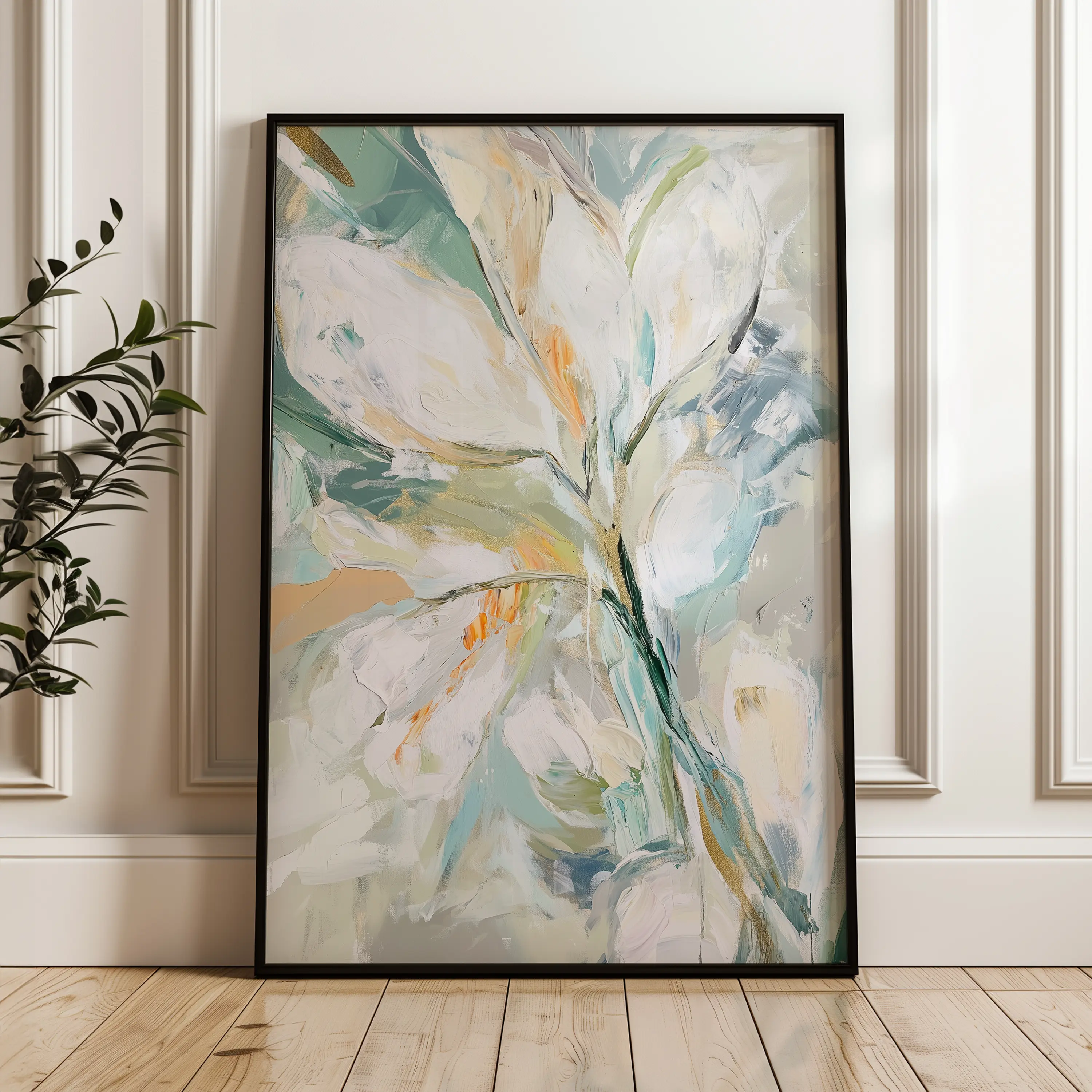 Floral Canvas Wall Art WAD821-F 90 x 60 cm / Stretched on hidden frame