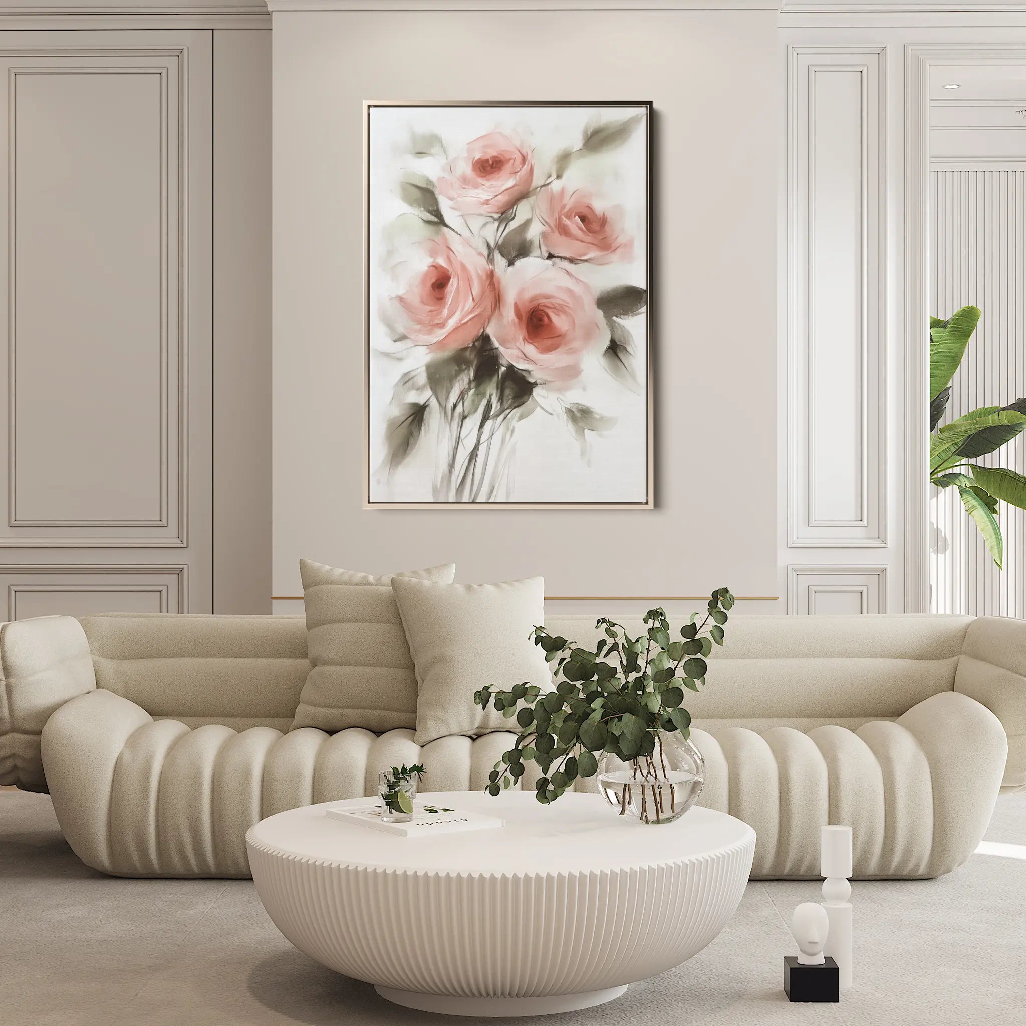 Floral Canvas Wall Art WAD822-F 90 x 60 cm / Stretched on hidden frame