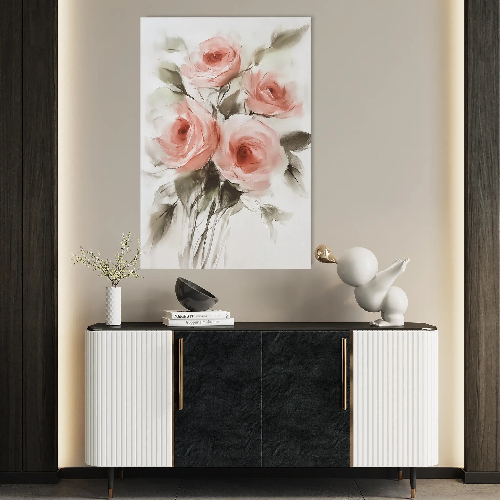 Floral Canvas Wall Art WAD822-F 90 x 60 cm / Stretched on hidden frame