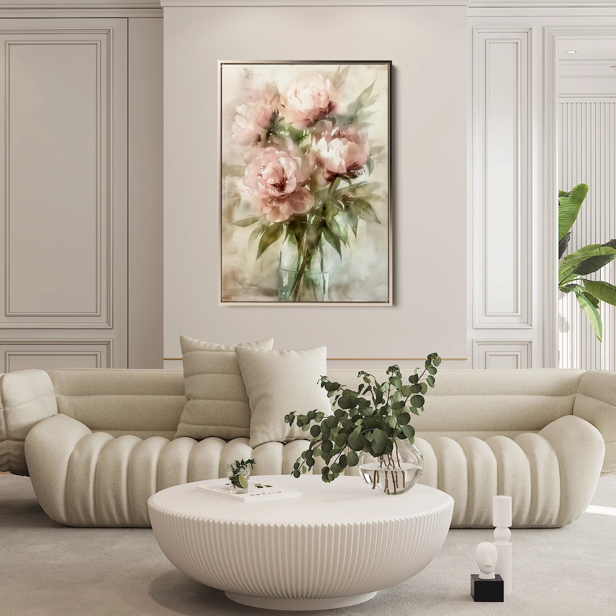 Floral Canvas Wall Art WAD823-F 90 x 60 cm / Stretched on hidden frame