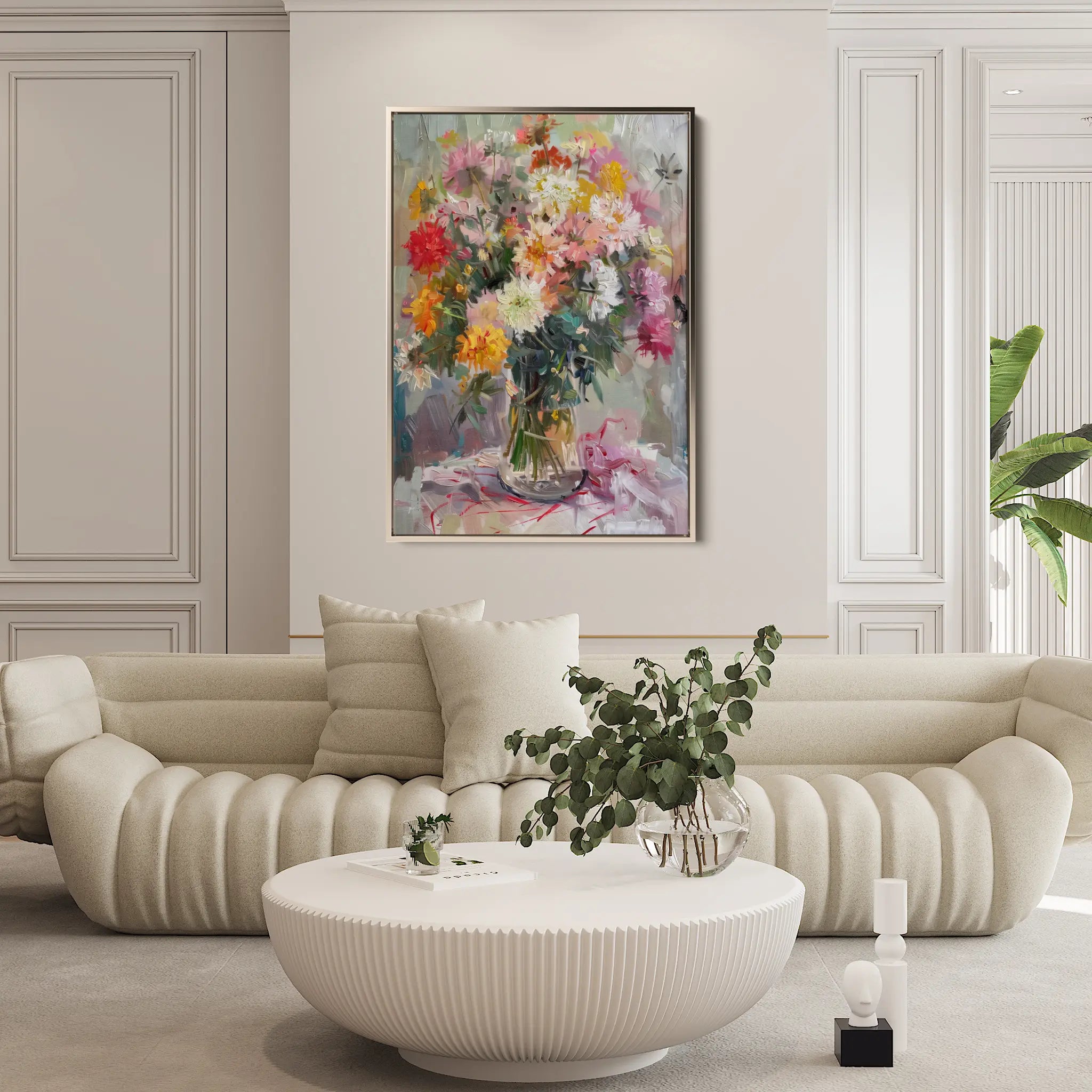 Floral Canvas Wall Art WAD825-F 90 x 60 cm / Stretched on hidden frame