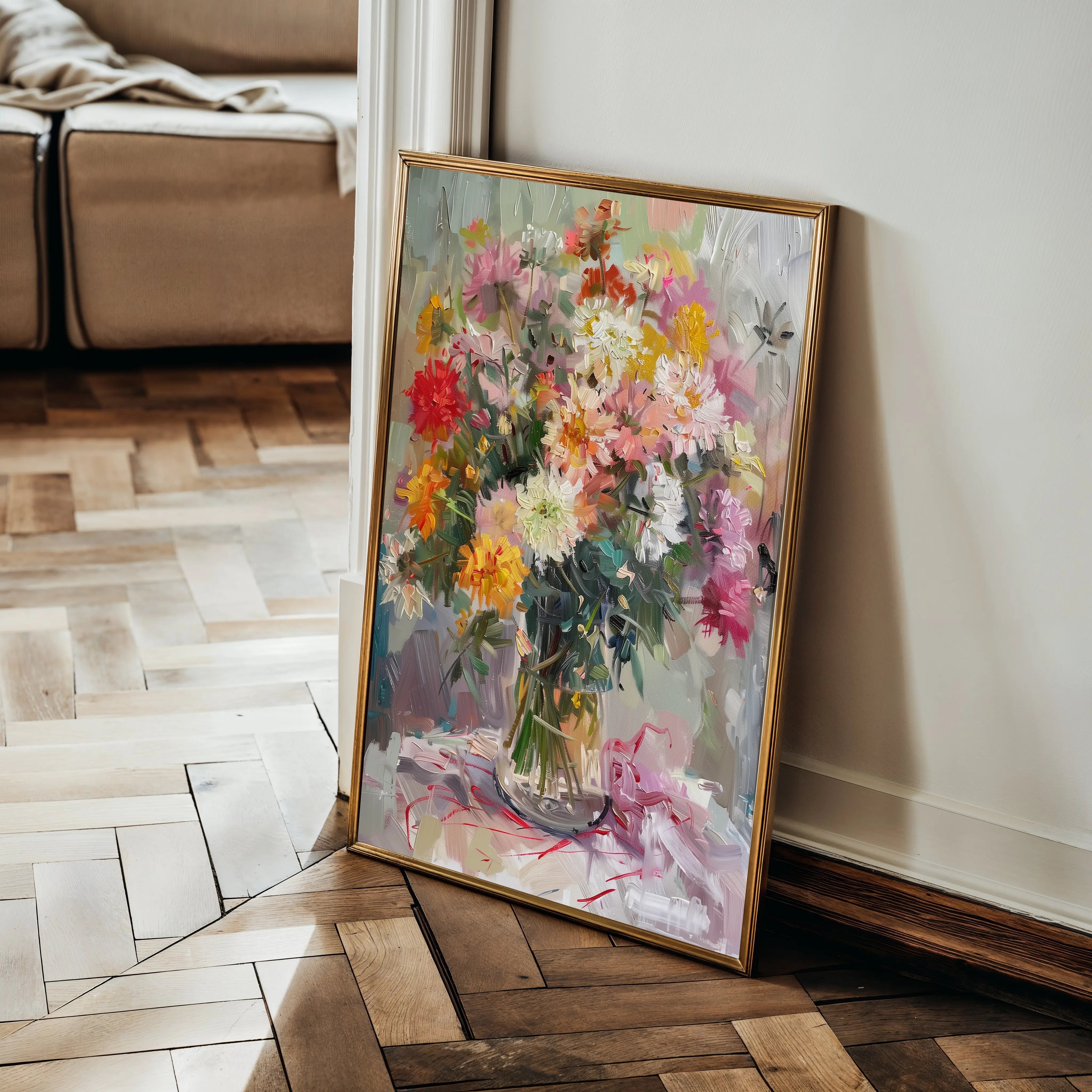 Floral Canvas Wall Art WAD825-F 90 x 60 cm / Stretched on hidden frame