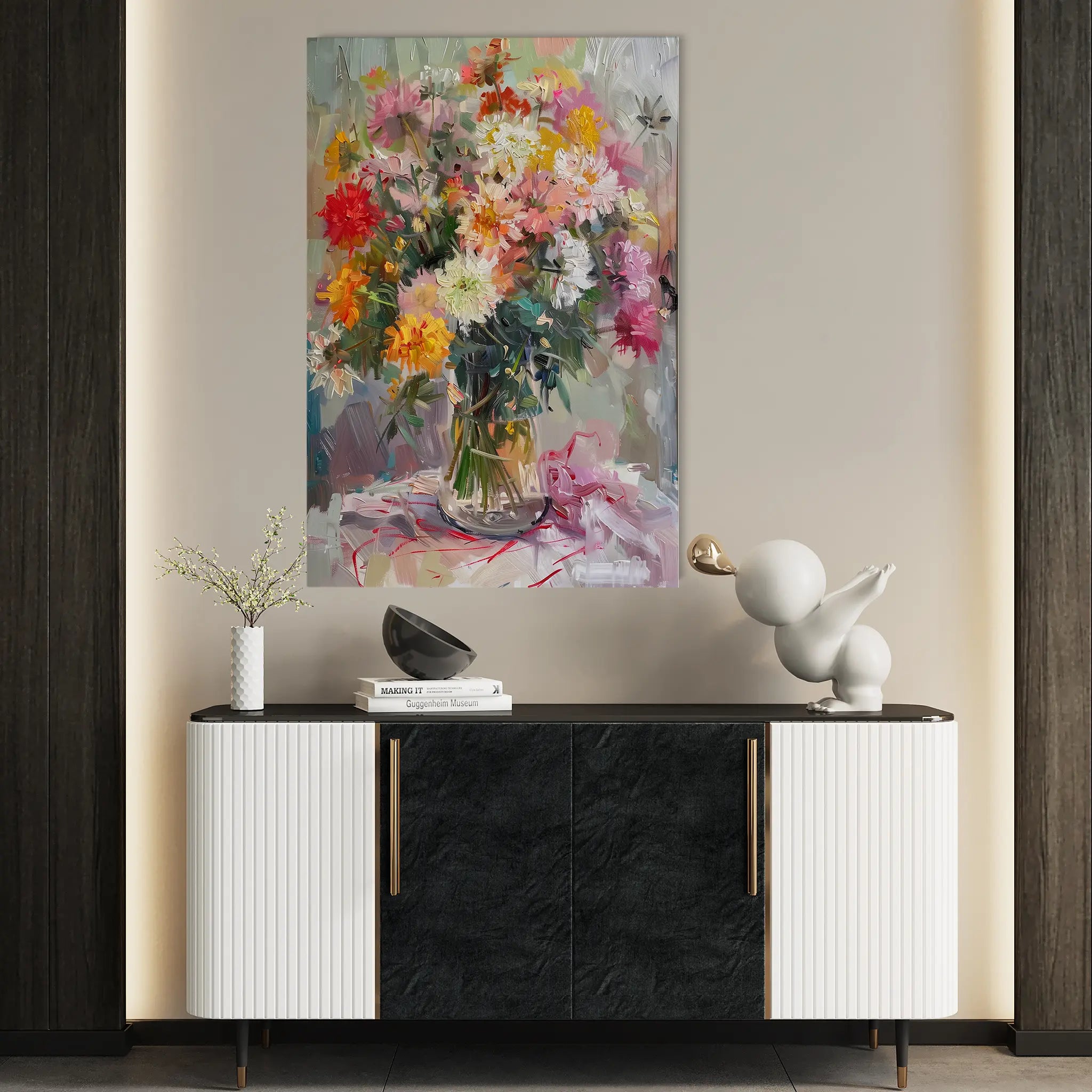 Floral Canvas Wall Art WAD825-F 90 x 60 cm / Stretched on hidden frame