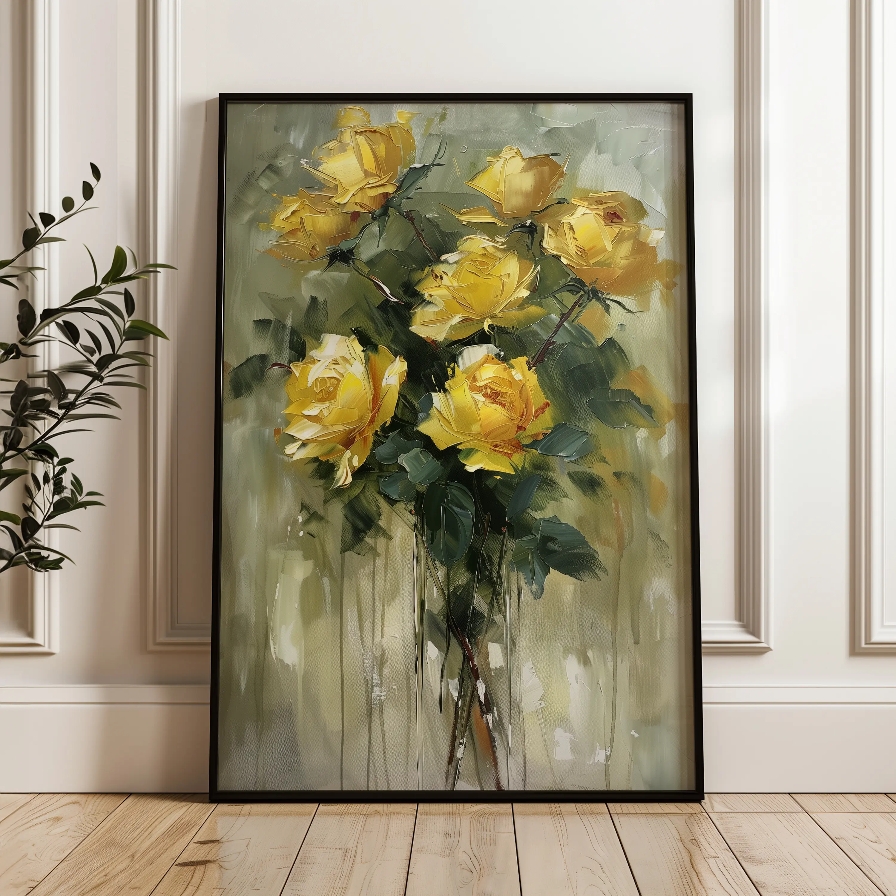 Floral Canvas Wall Art WAD826-F 90 x 60 cm / Stretched on hidden frame