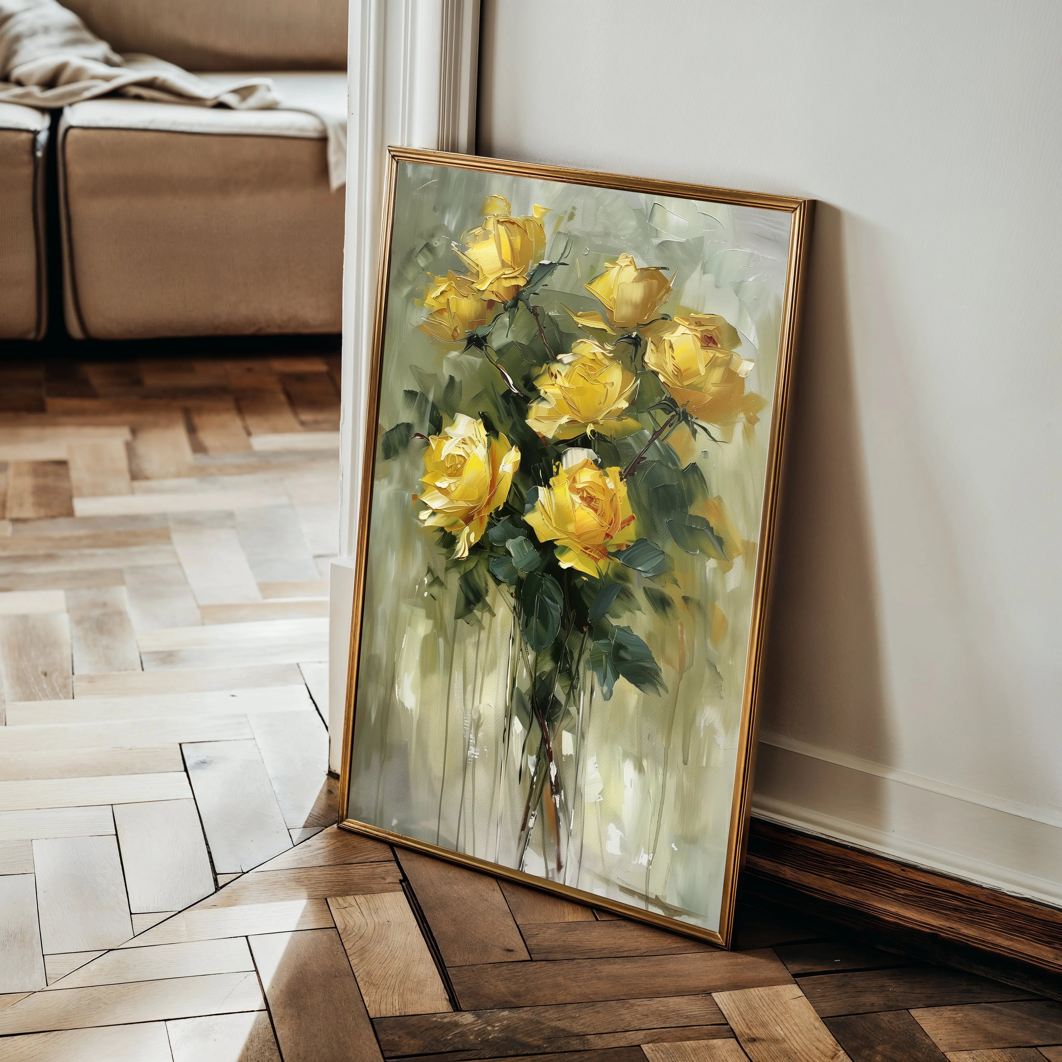 Floral Canvas Wall Art WAD826-F 90 x 60 cm / Stretched on hidden frame