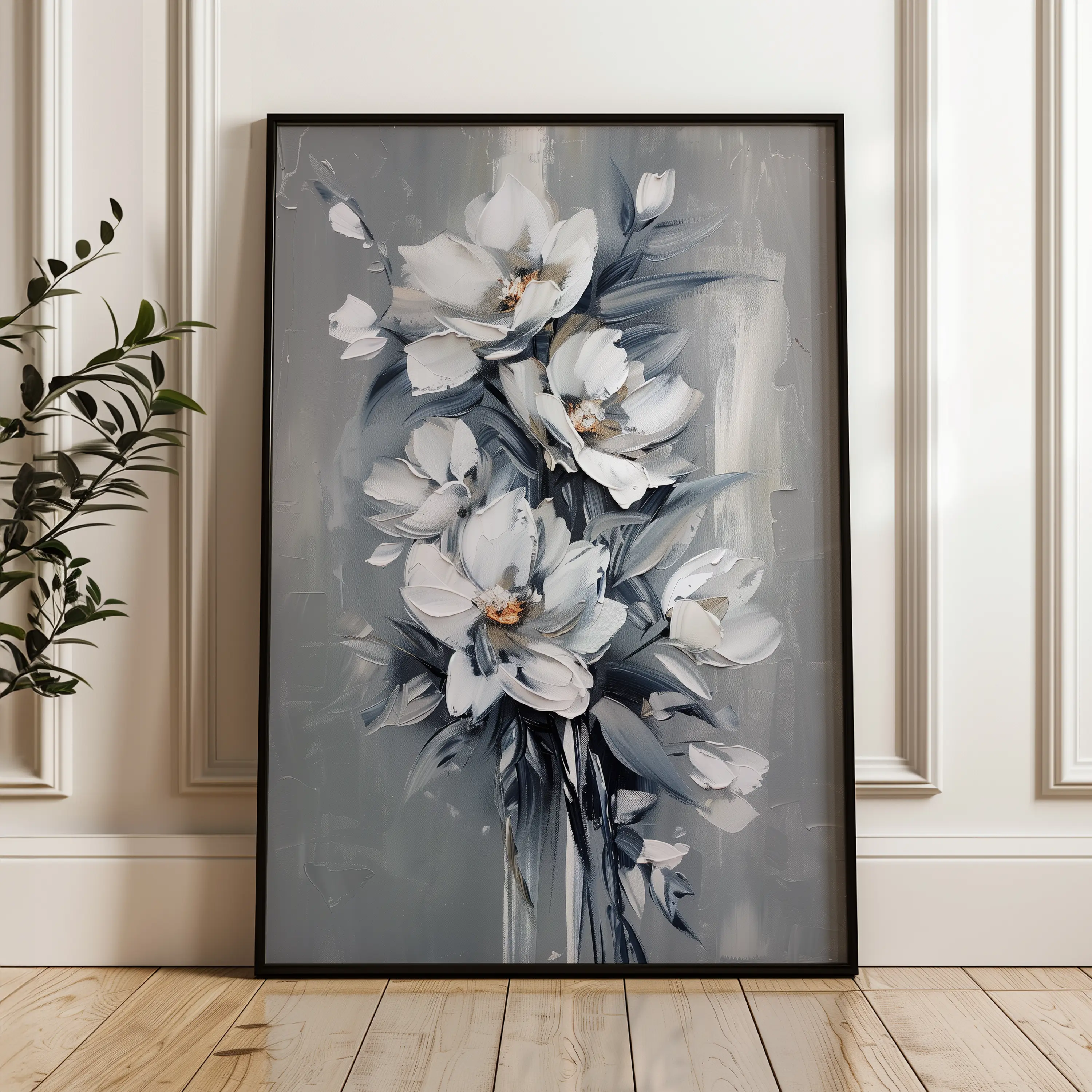 Floral Canvas Wall Art WAD827-F 90 x 60 cm / Stretched on hidden frame