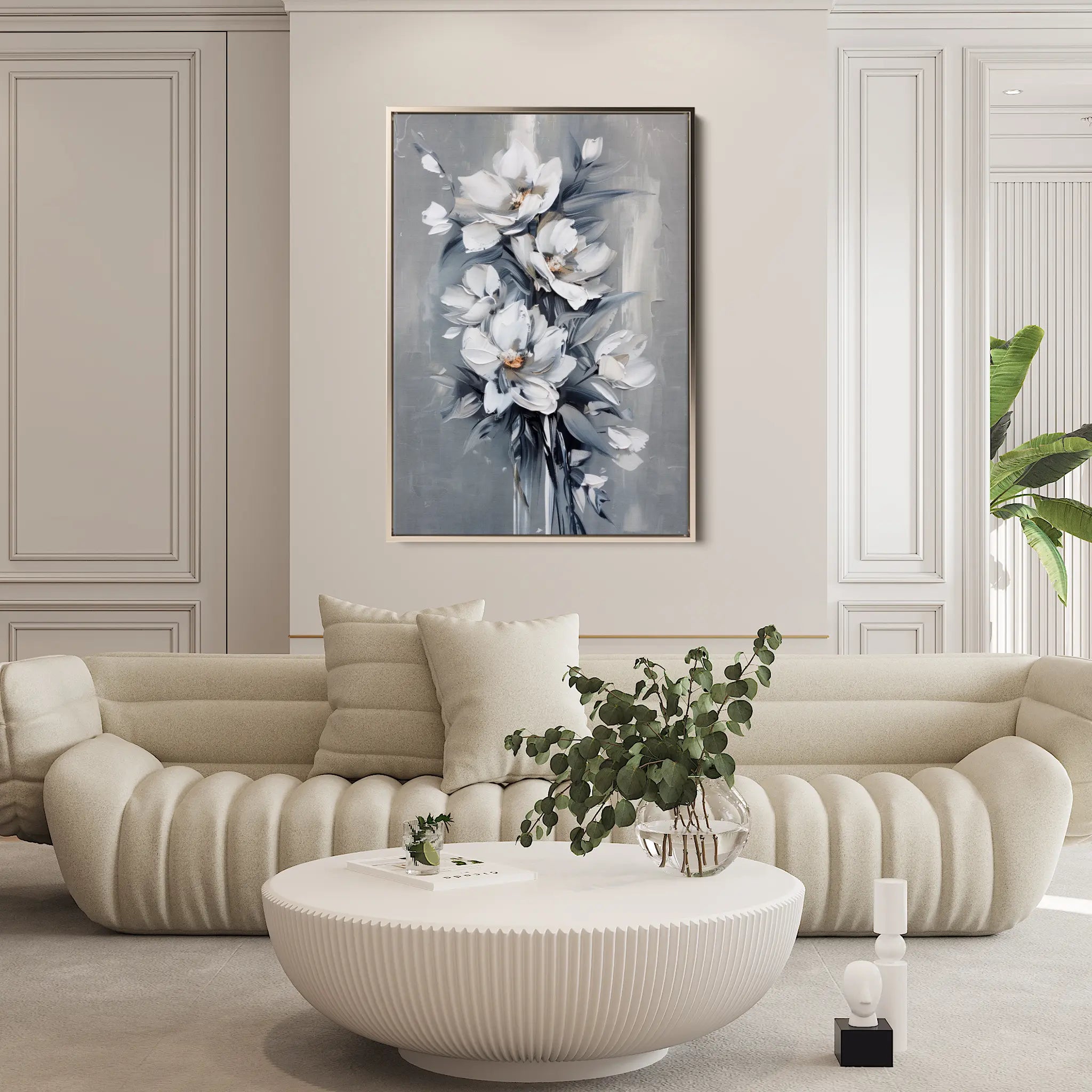 Floral Canvas Wall Art WAD827-F 90 x 60 cm / Stretched on hidden frame