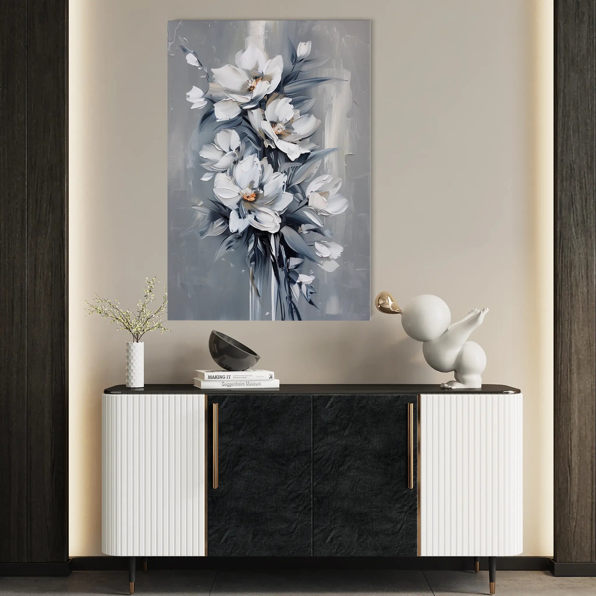 Floral Canvas Wall Art WAD827-F 90 x 60 cm / Stretched on hidden frame