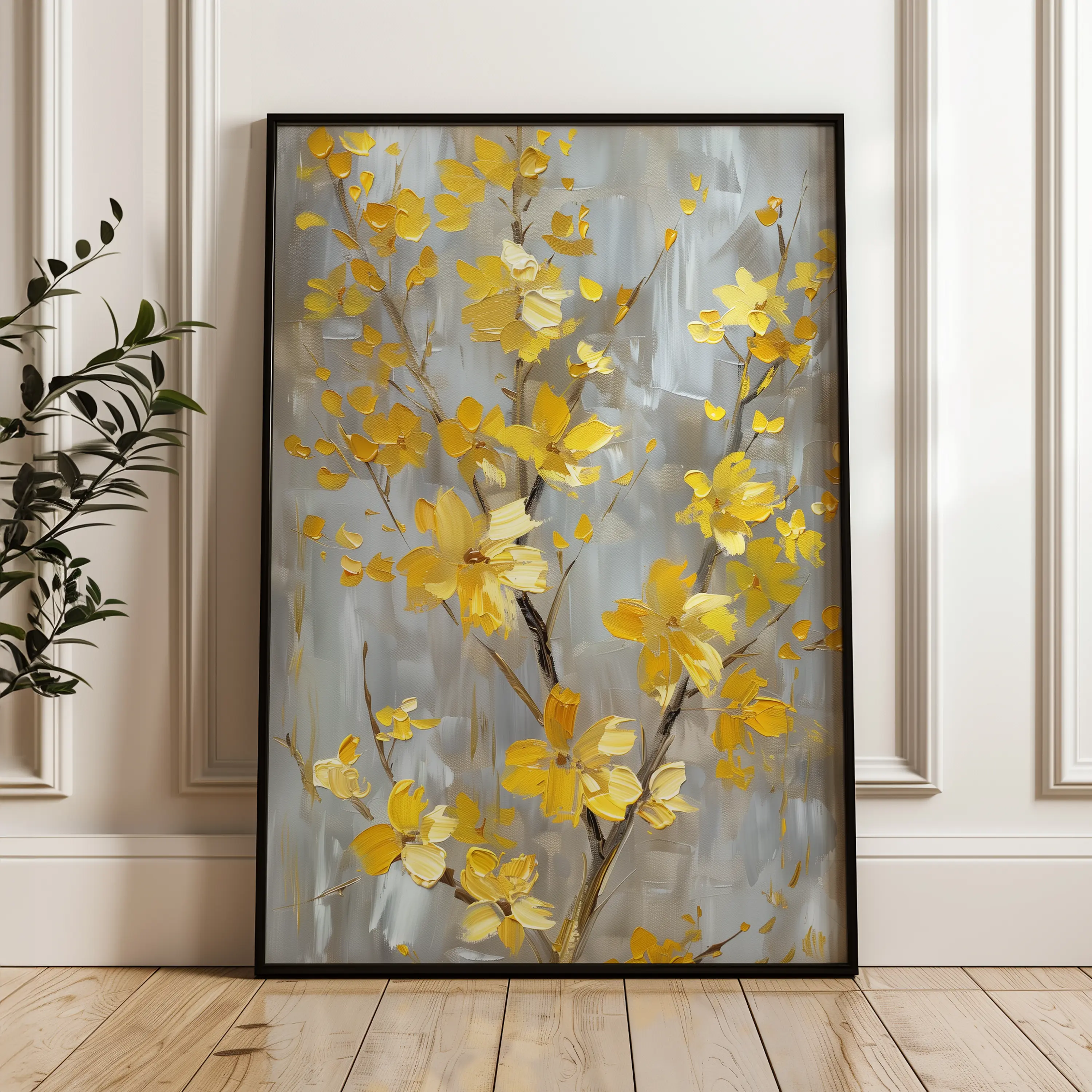 Floral Canvas Wall Art WAD829-F 90 x 60 cm / Stretched on hidden frame