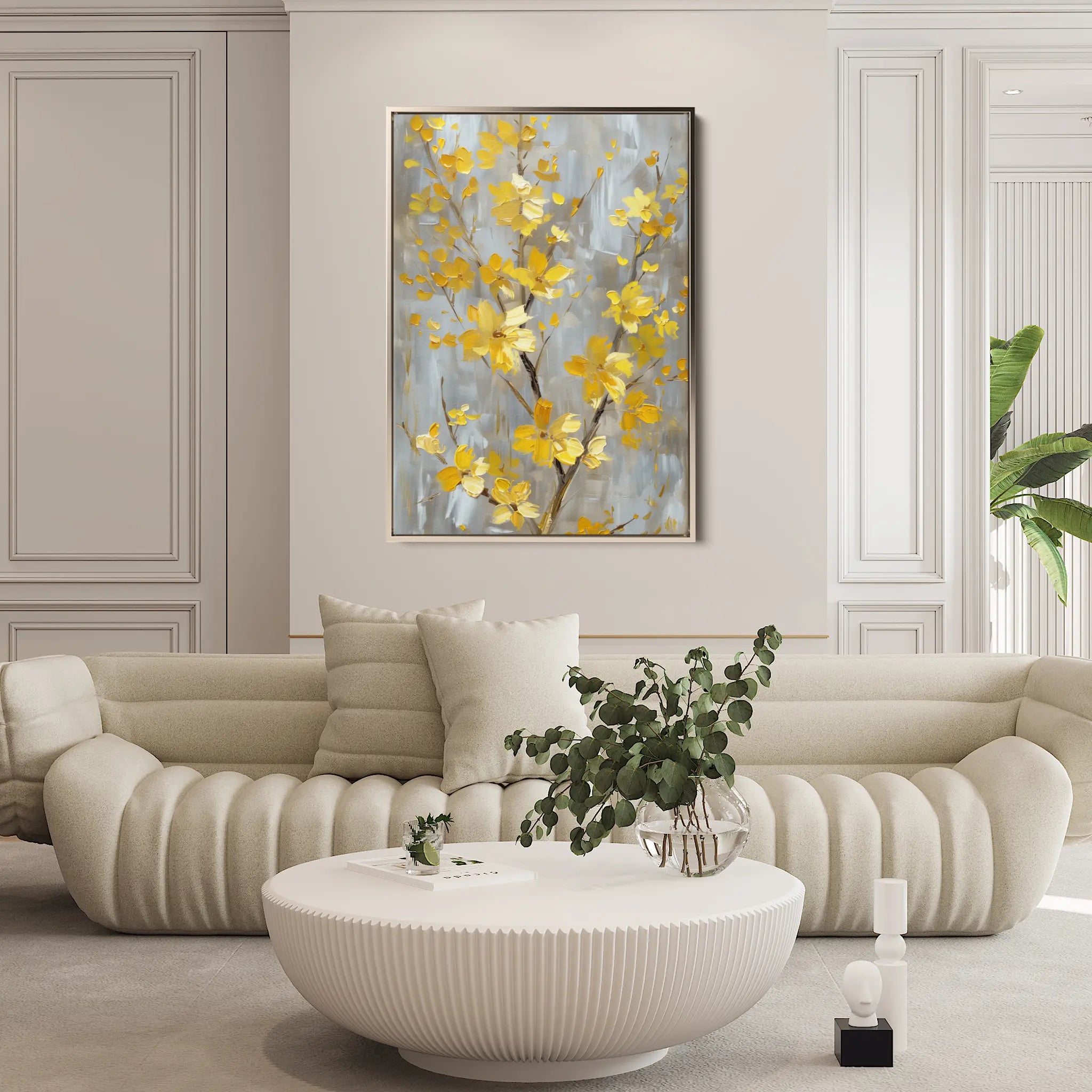 Floral Canvas Wall Art WAD829-F 90 x 60 cm / Stretched on hidden frame