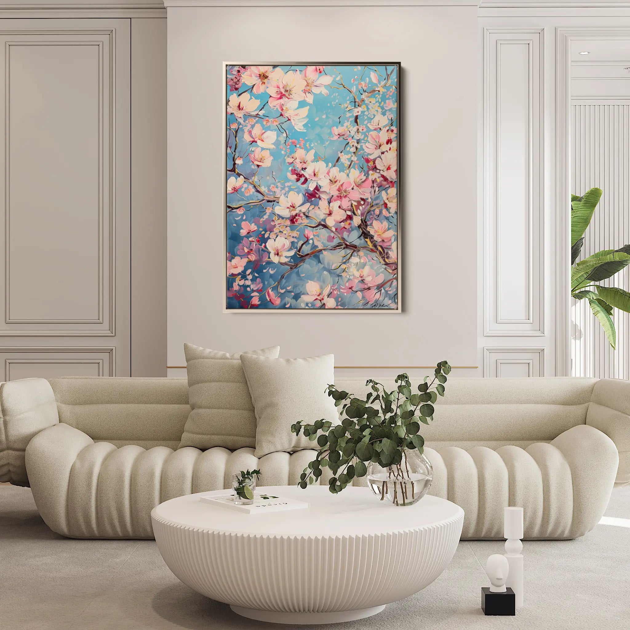 Floral Canvas Wall Art WAD830-F 90 x 60 cm / Stretched on hidden frame