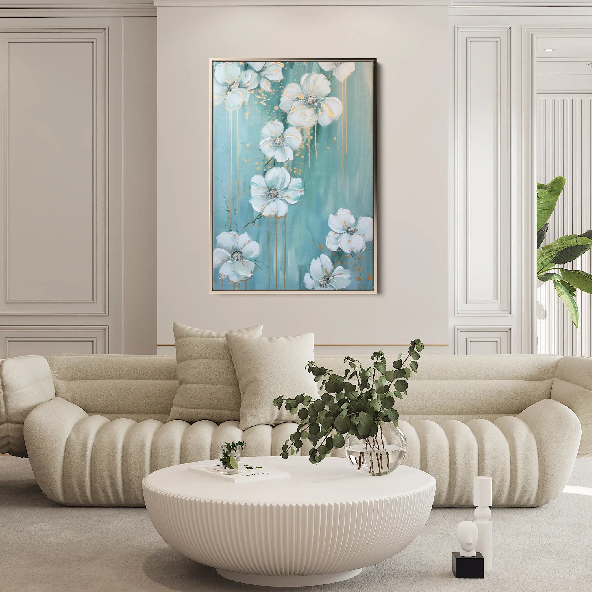 Floral Canvas Wall Art WAD832-F 90 x 60 cm / Stretched on hidden frame