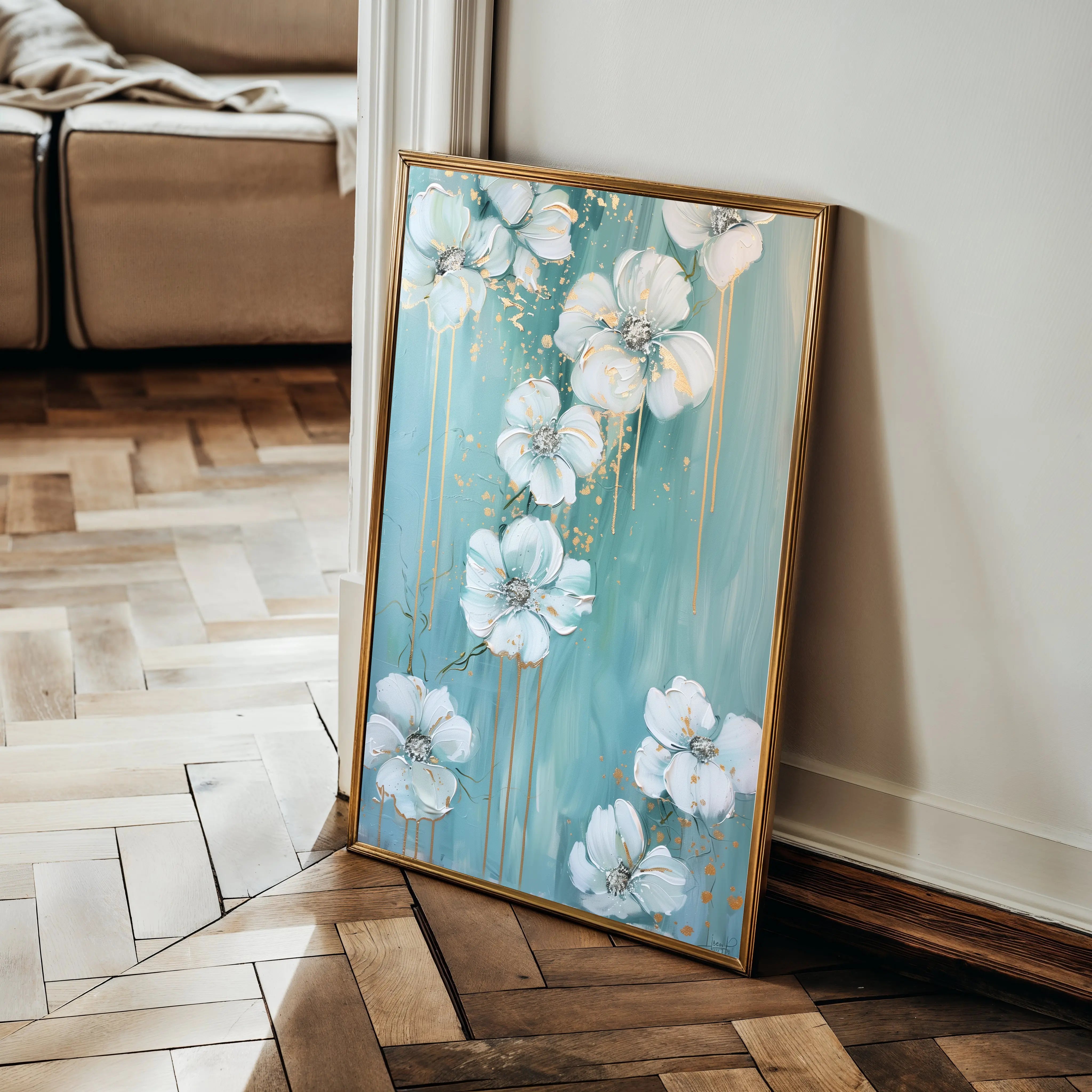 Floral Canvas Wall Art WAD832-F 90 x 60 cm / Stretched on hidden frame