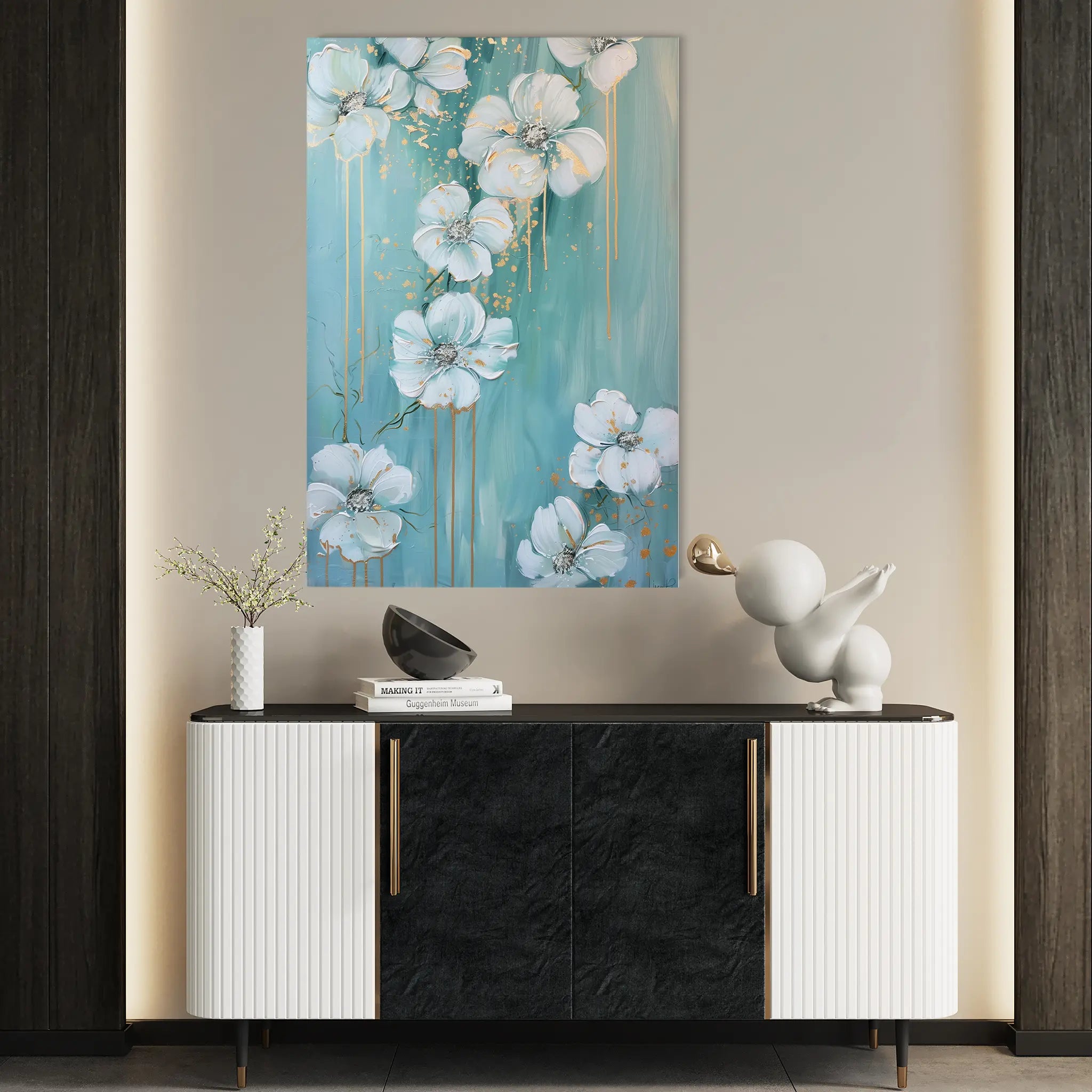 Floral Canvas Wall Art WAD832-F 90 x 60 cm / Stretched on hidden frame