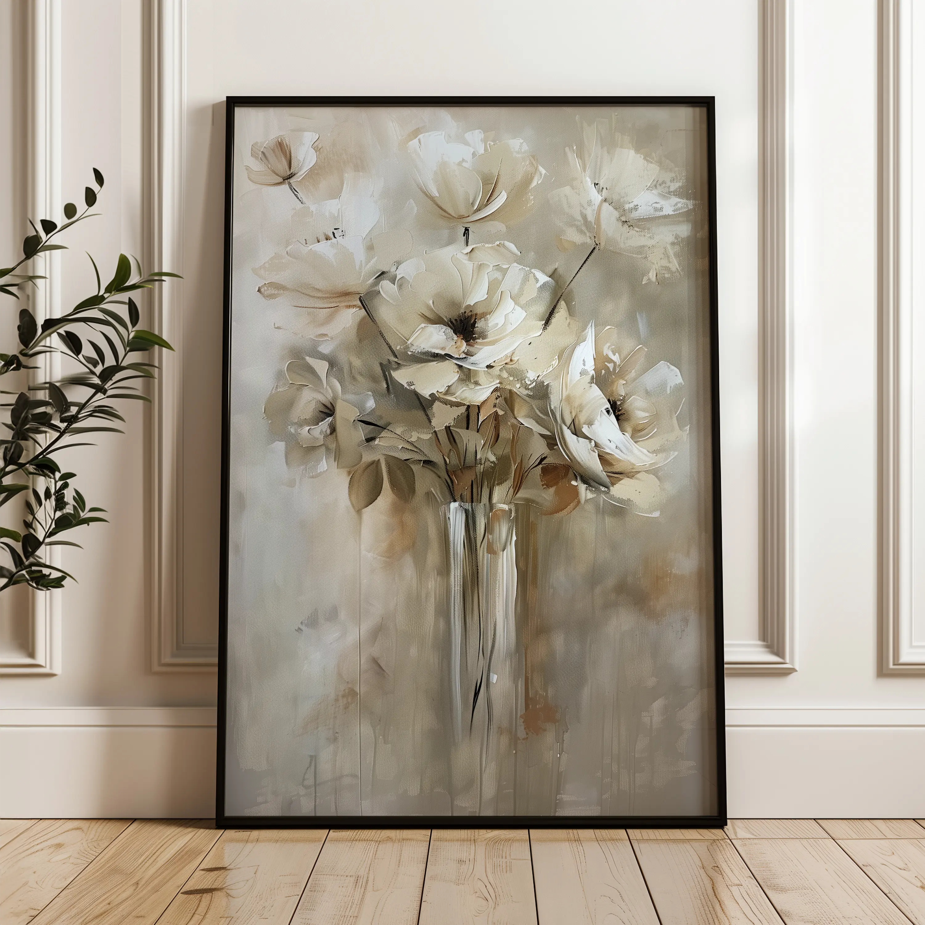 Floral Canvas Wall Art WAD833-F 90 x 60 cm / Stretched on hidden frame