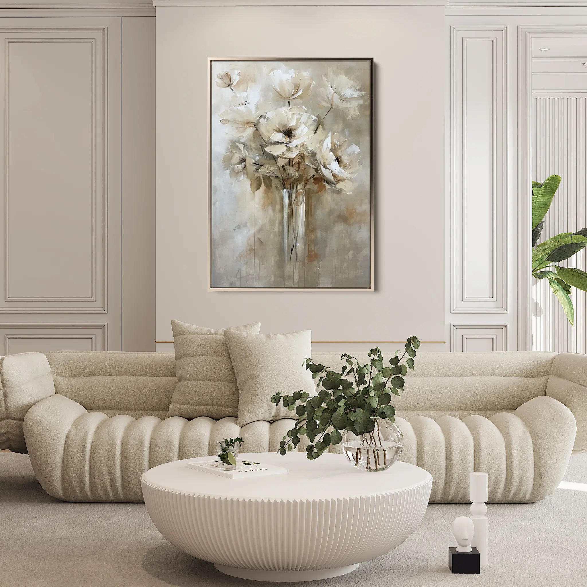 Floral Canvas Wall Art WAD833-F 90 x 60 cm / Stretched on hidden frame