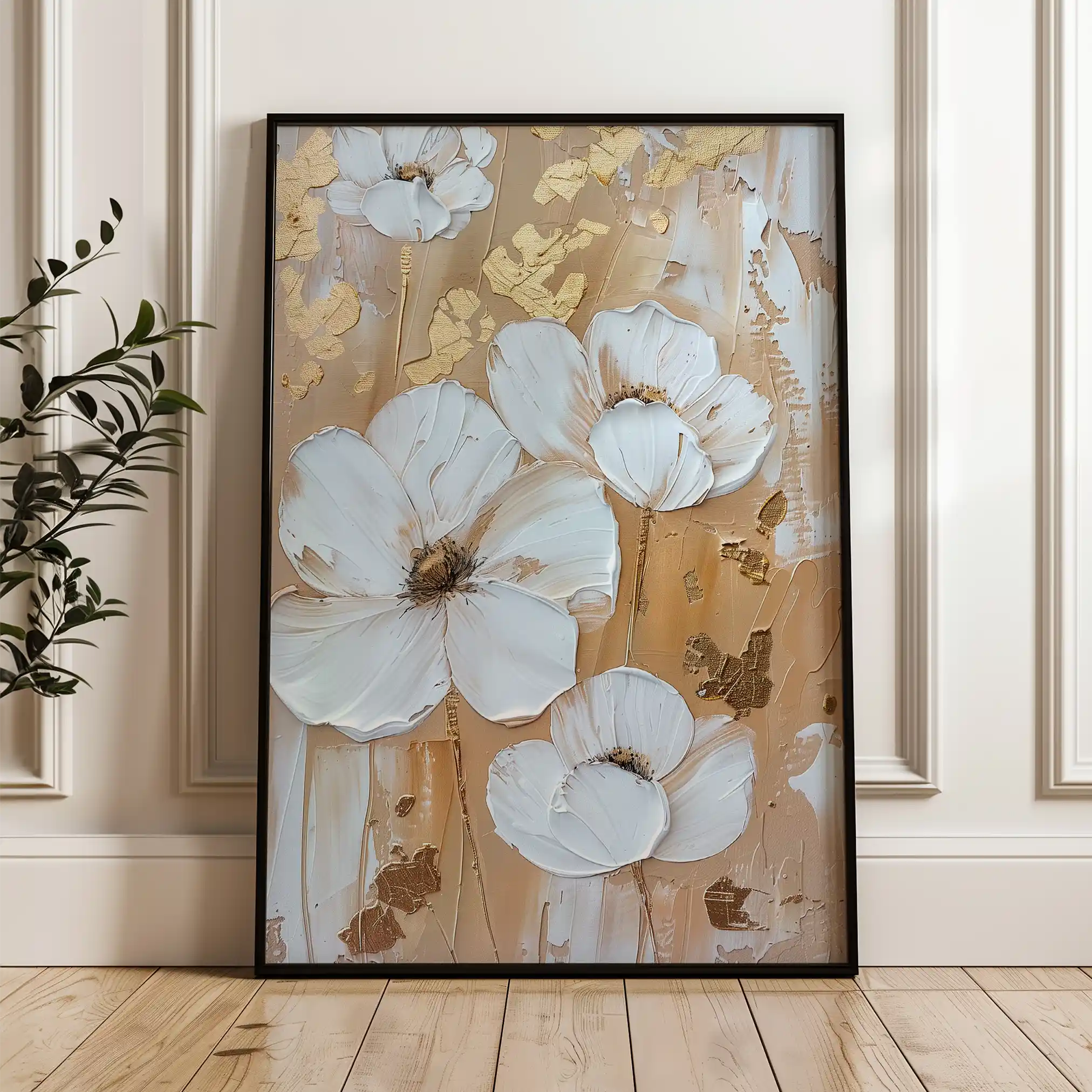 Floral Canvas Wall Art WAD834-F 90 x 60 cm / Stretched on hidden frame