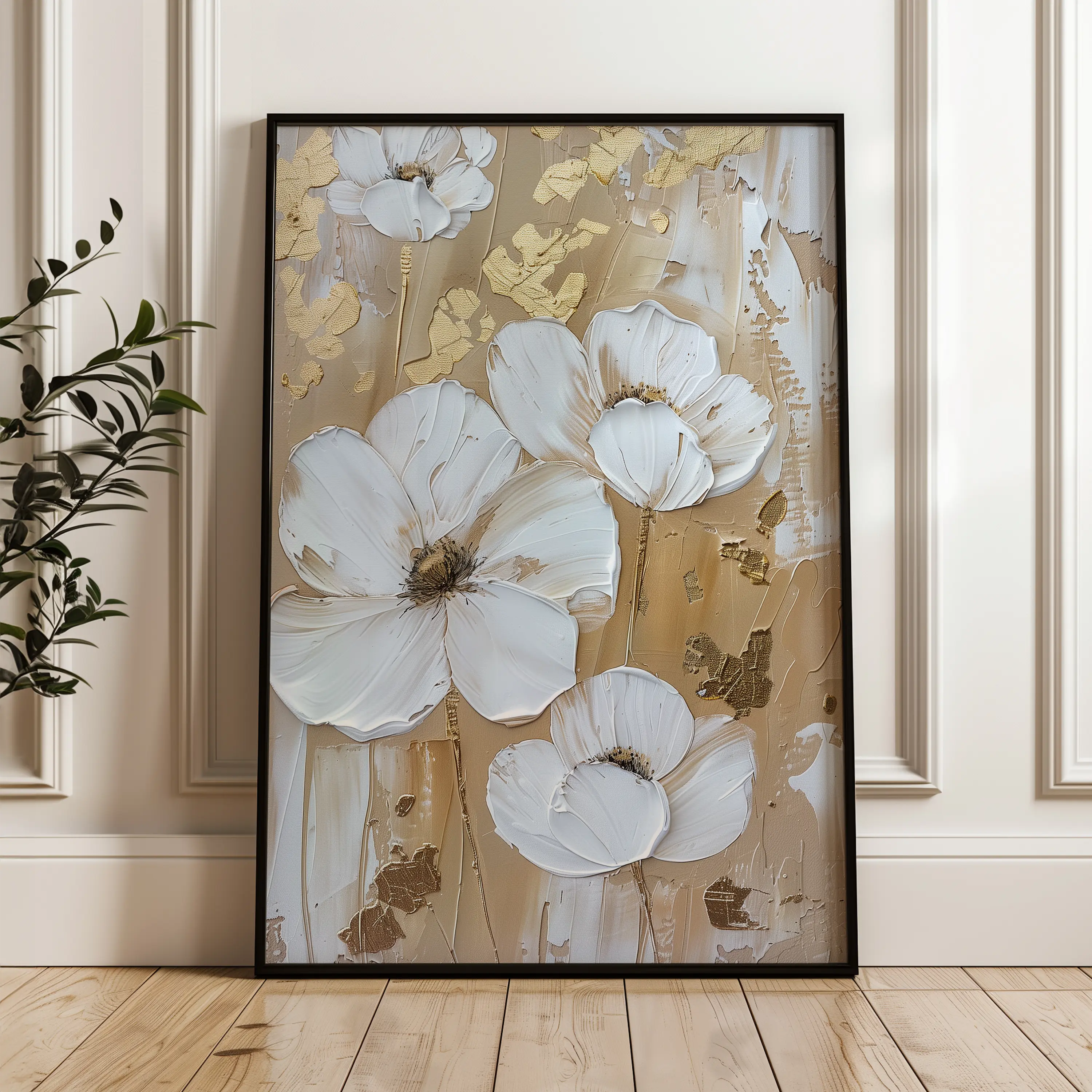 Floral Canvas Wall Art WAD834-F 90 x 60 cm / Stretched on hidden frame