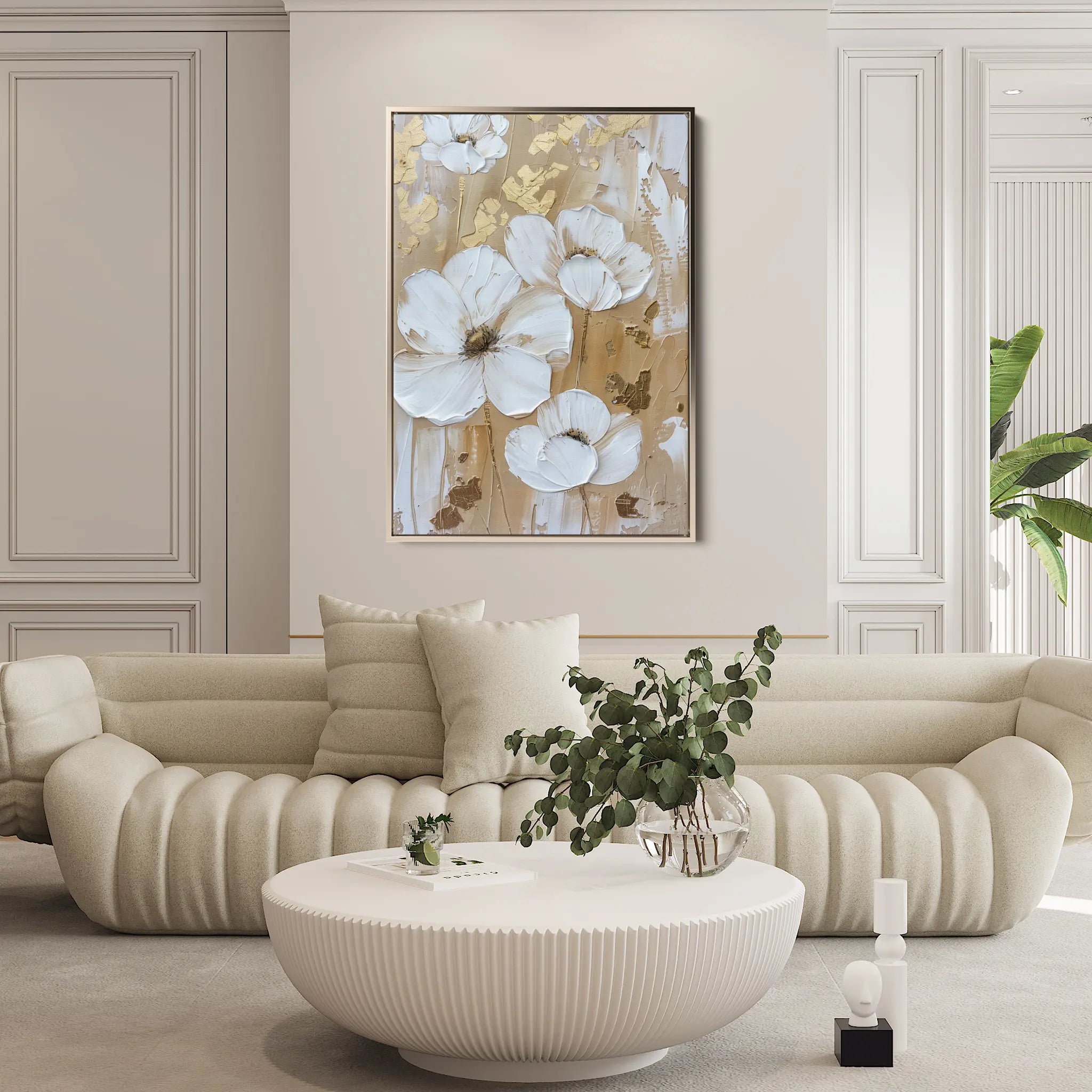 Floral Canvas Wall Art WAD834-F 90 x 60 cm / Stretched on hidden frame