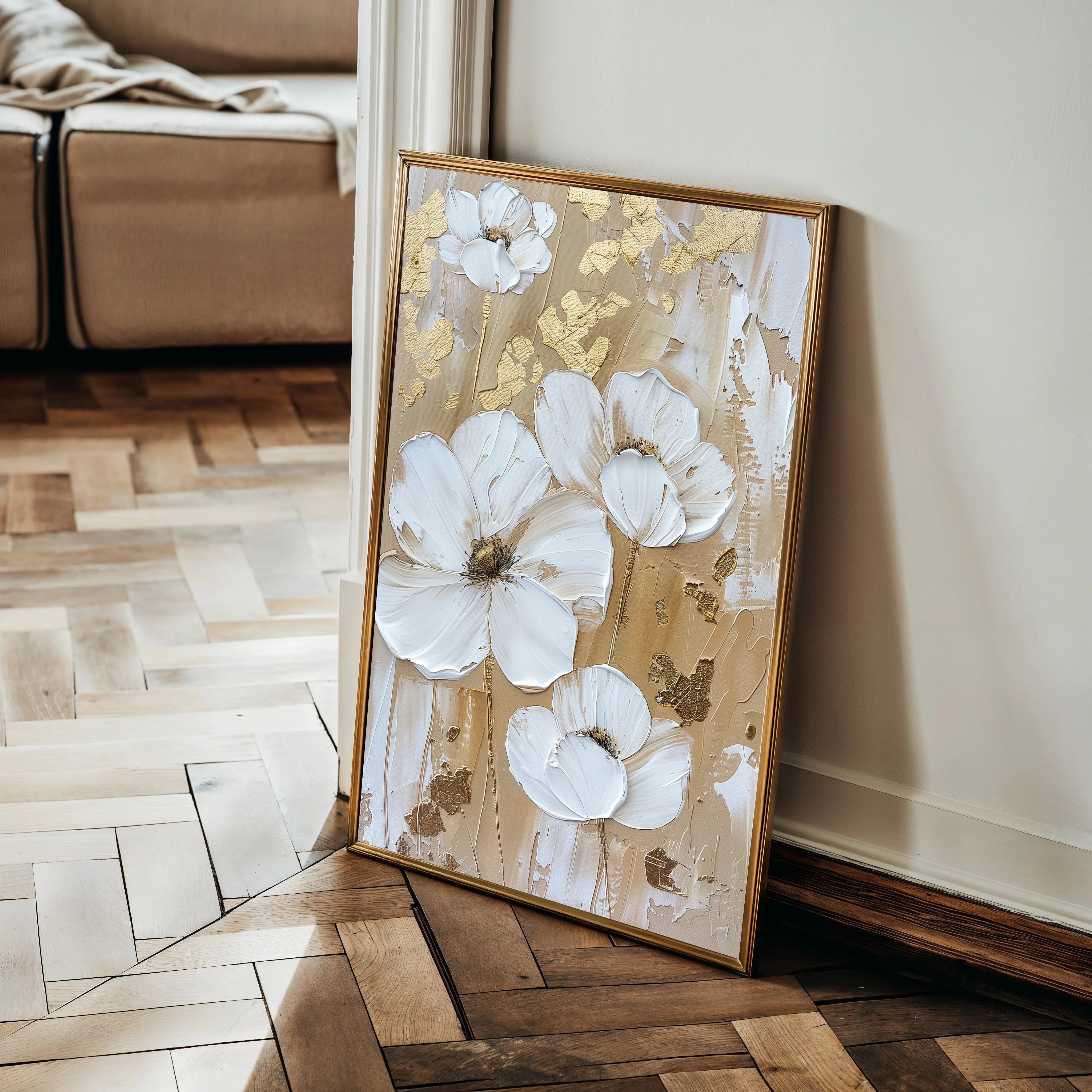 Floral Canvas Wall Art WAD834-F 90 x 60 cm / Stretched on hidden frame