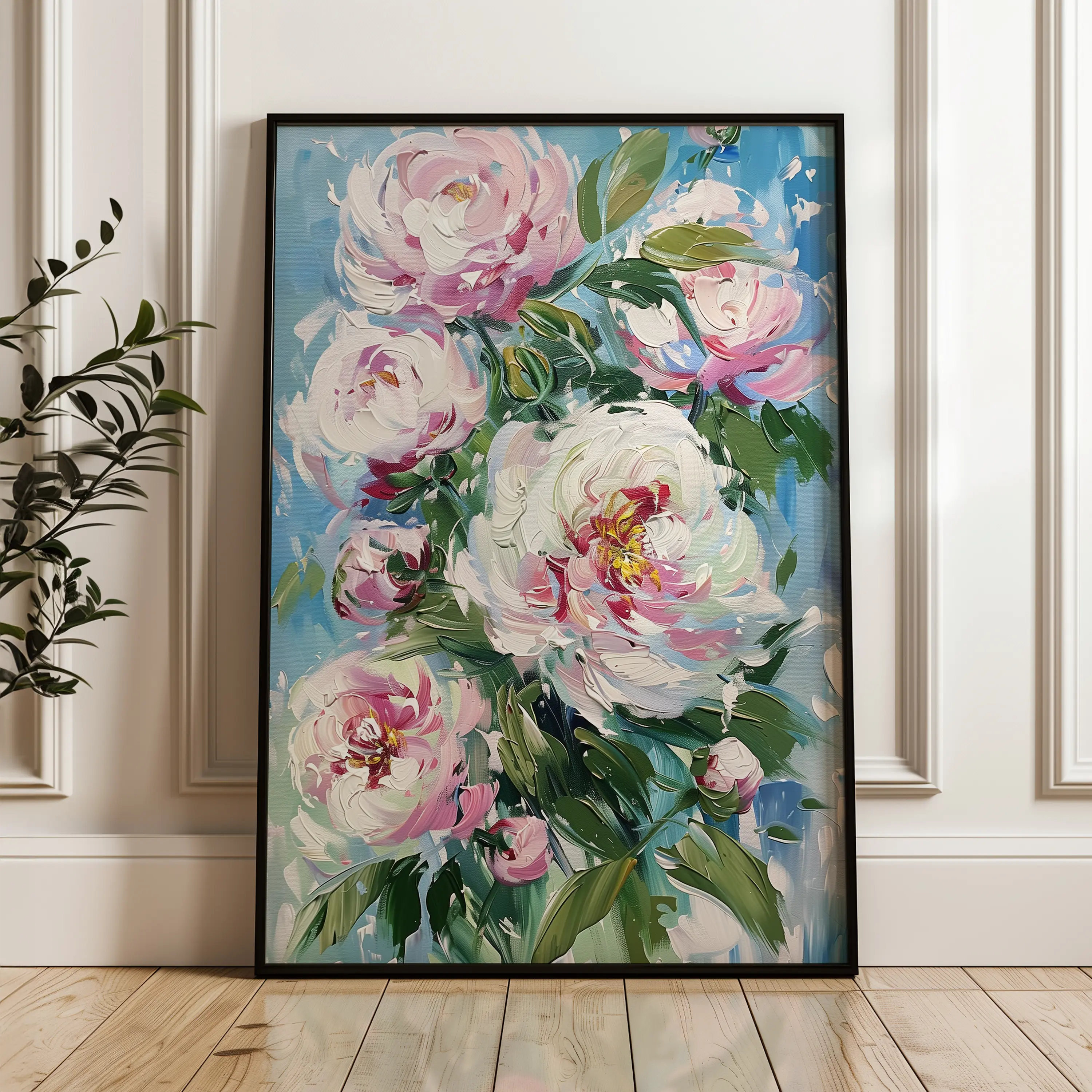 Floral Canvas Wall Art WAD837-F 90 x 60 cm / Stretched on hidden frame