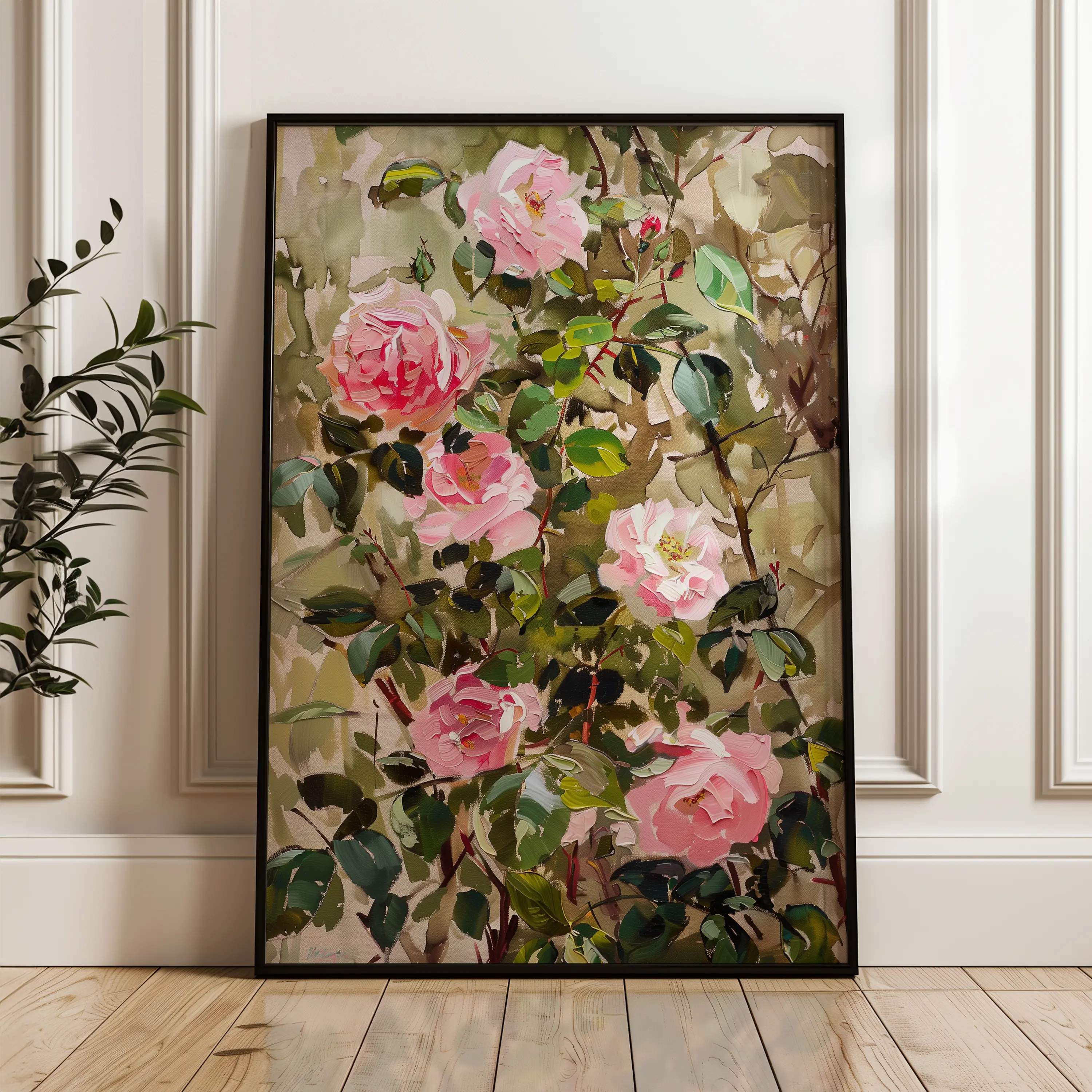 Floral Canvas Wall Art WAD840-F 90 x 60 cm / Stretched on hidden frame